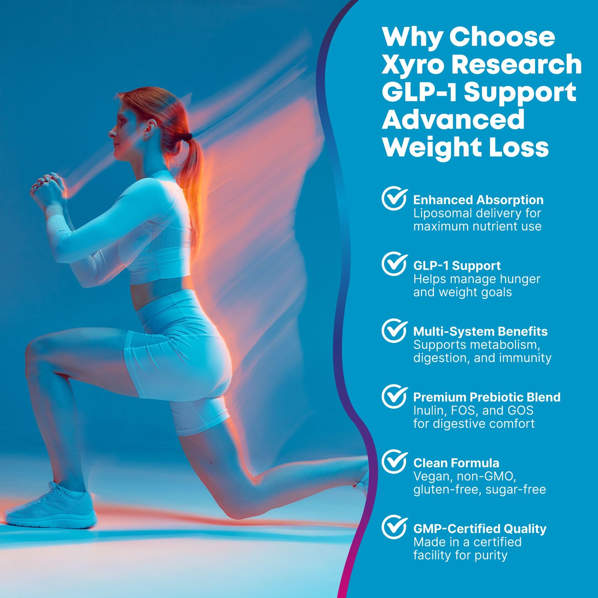 Xyro Research GLP-1 Support Weight Loss Supplement - Appetite Suppressant & Metabolism Booster to Support Natural Hunger Control Curb Cravings Burn Fat & Gut Wellness Xyro ResearchAu supplements