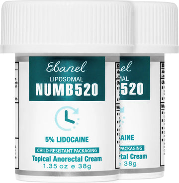 Ebanel 5% Lidocaine Numbing Cream, 2-Pack Pain Relief Burn Itch Numb Cream, Maximum Strength Topical Anesthetic with Allantoin, Vitamin E for Local and Anorectal Uses, Hemorrhoid Treatment EbanelAu supplements