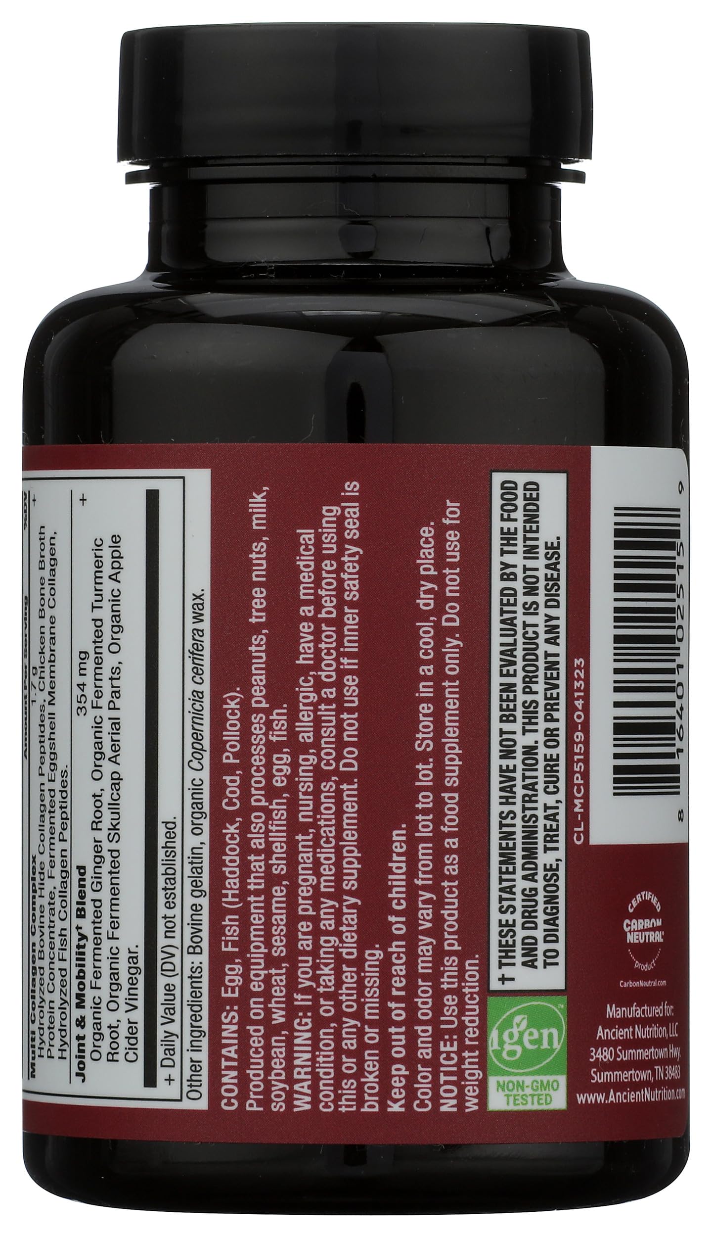 Ancient Nutrition Collagen Pills for Joint Support, Multi Collagen Capsules 45 Ct, Joint + Mobility, Supports Joints, Skin & Nails, Exercise Recovery, Paleo and Keto Friendly, Gluten Free Ancient NutritionAu supplements