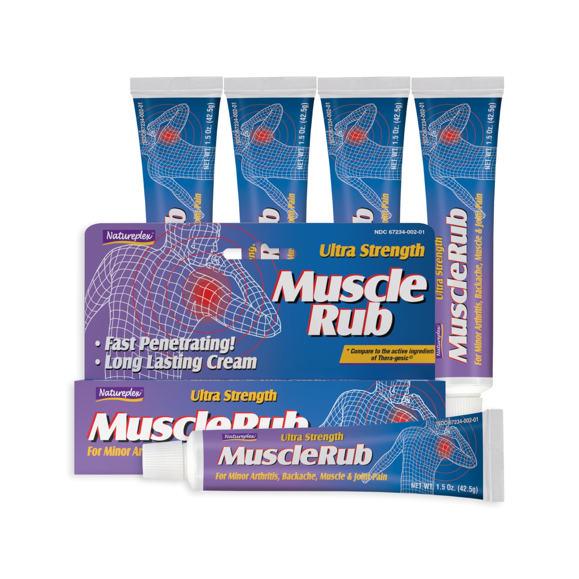 Natureplex Ultra Strength Muscle Rub Cream 1.5 oz (Pack of 5) – Menthol & Methyl Salicylate, Fast-Penetrating, Long-Lasting Relief for Muscle & Joint Discomfort (Minor Aches, Backache, Strains) NatureplexAu supplements