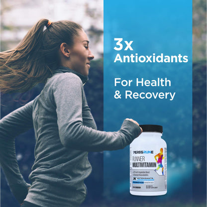 PEREGRUNE Runner Multivitamin & Omega 3 Bundle (1 Month Supply) | Antioxidants for Health & Recovery | Vitamin B Complex for Endurance, Energy, VO2 Max | Joints & Heart: 1,000mg Fish Oil PEREGRUNEUS supplements