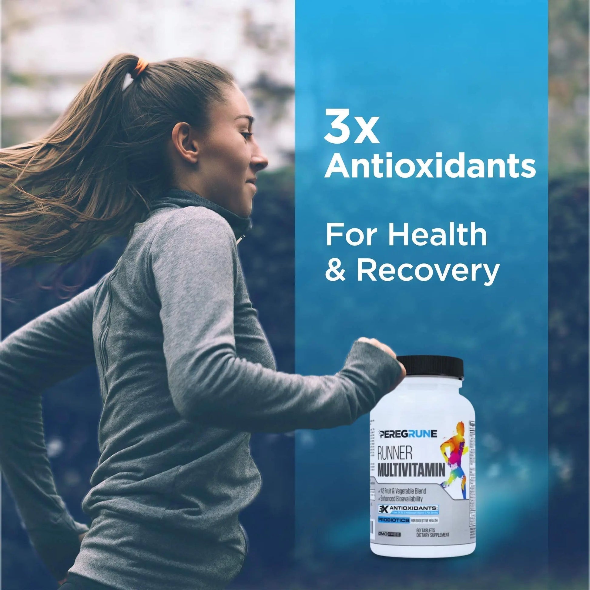 PEREGRUNE Runner Multivitamin | Engineered Vitamin with Antioxidants and Complete B Complex to Support Endurance & Energy | PEREGRUNEAu supplements