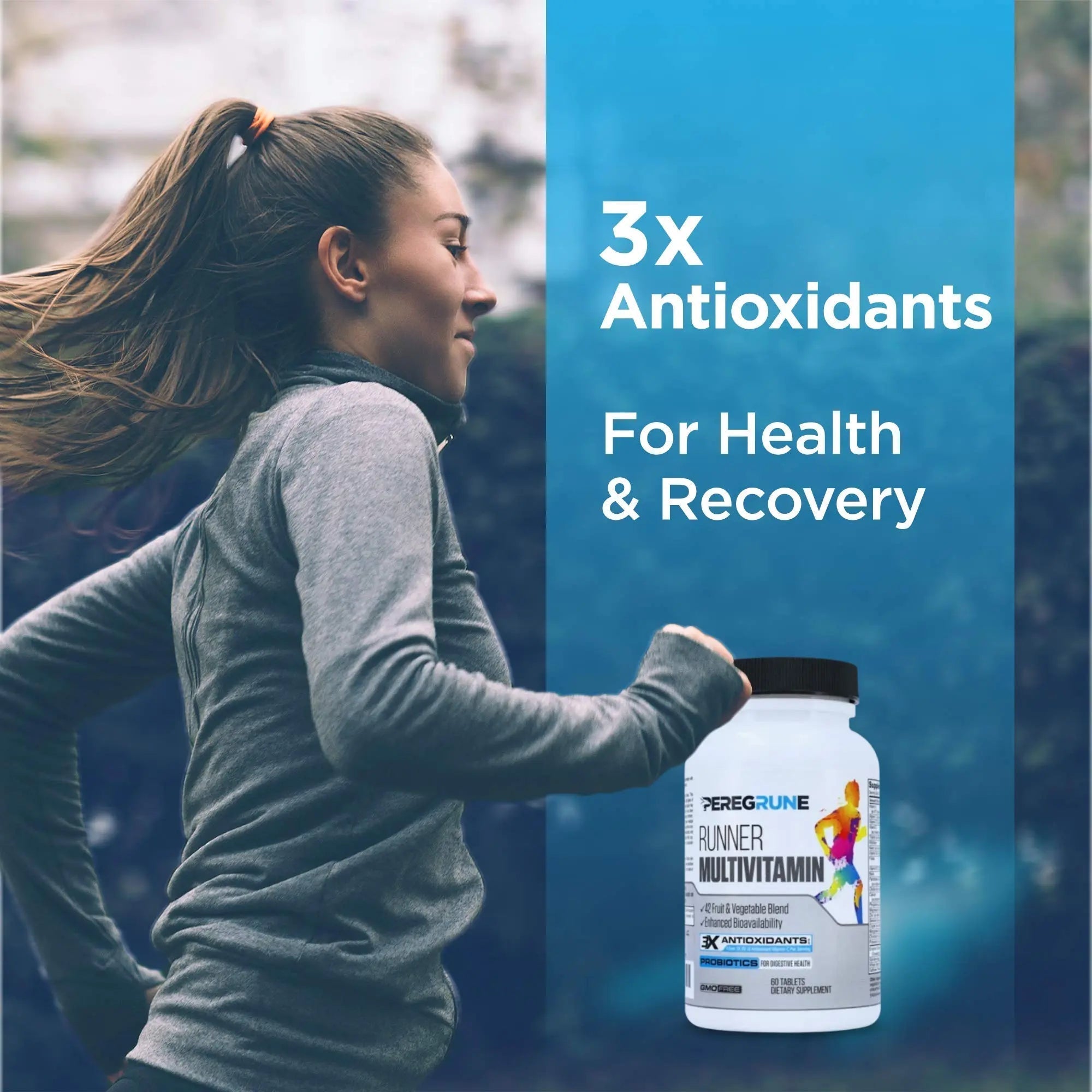 PEREGRUNE Runner Multivitamin | Engineered Vitamin with Antioxidants and Complete B Complex to Support Endurance & Energy | PEREGRUNEAu supplements