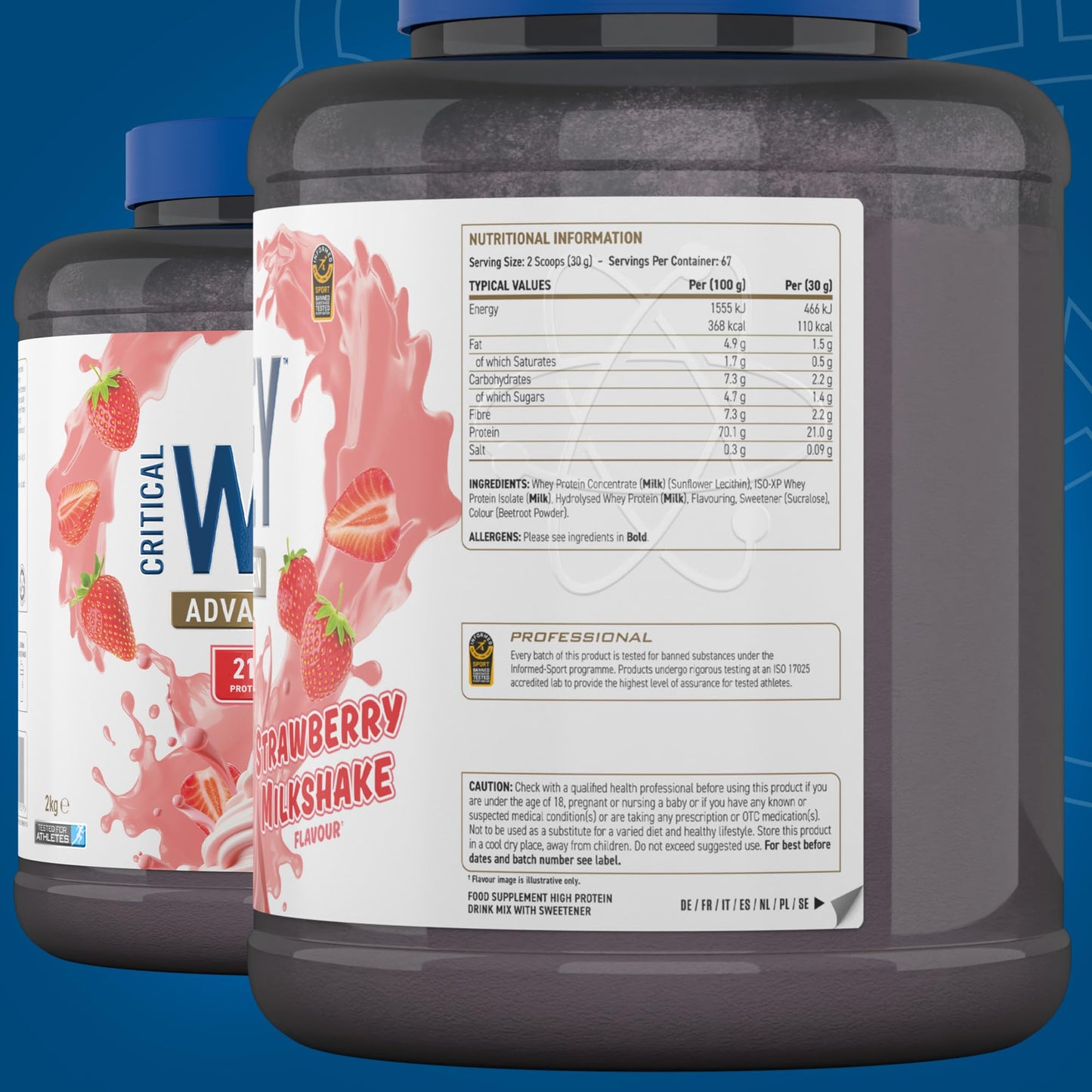 Applied Nutrition Critical Whey Protein Powder 2kg - High Protein Powder, Protein Milkshake Applied NutritionUS supplements