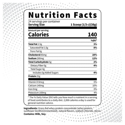 Type Zero Grass Fed Whey Protein Concentrate Powder (Vanilla, 2LBS) - Gluten Free Type ZeroUS supplements