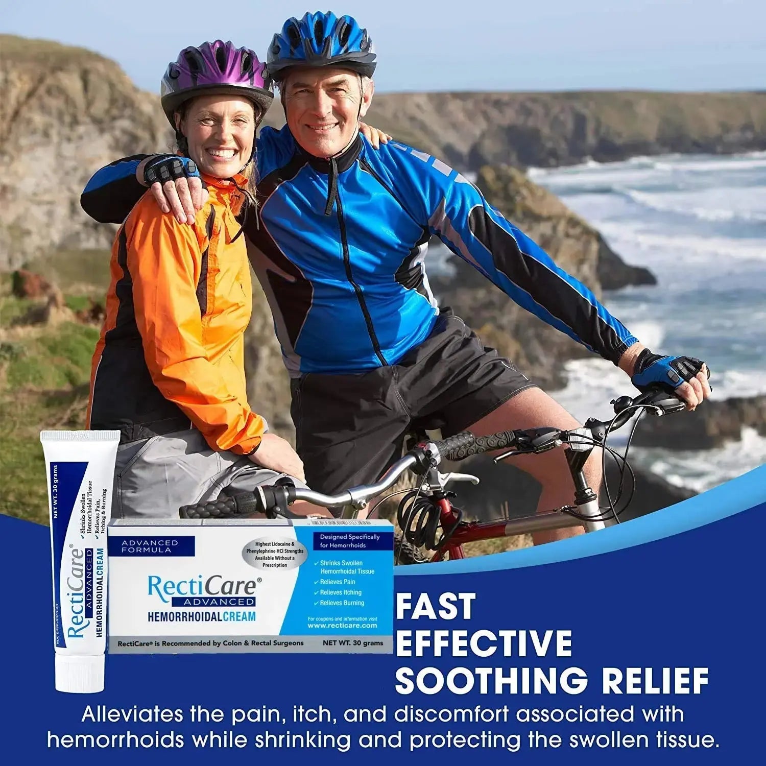 Recticare Advanced Hemorrhoidal Cream: Advanced Treatment to Shrink & Soothe Hemorrhoids - Itch, Pain, Burn Relief - 30g Hemorrhoidal Cream with Lidocaine RecticareAu supplements