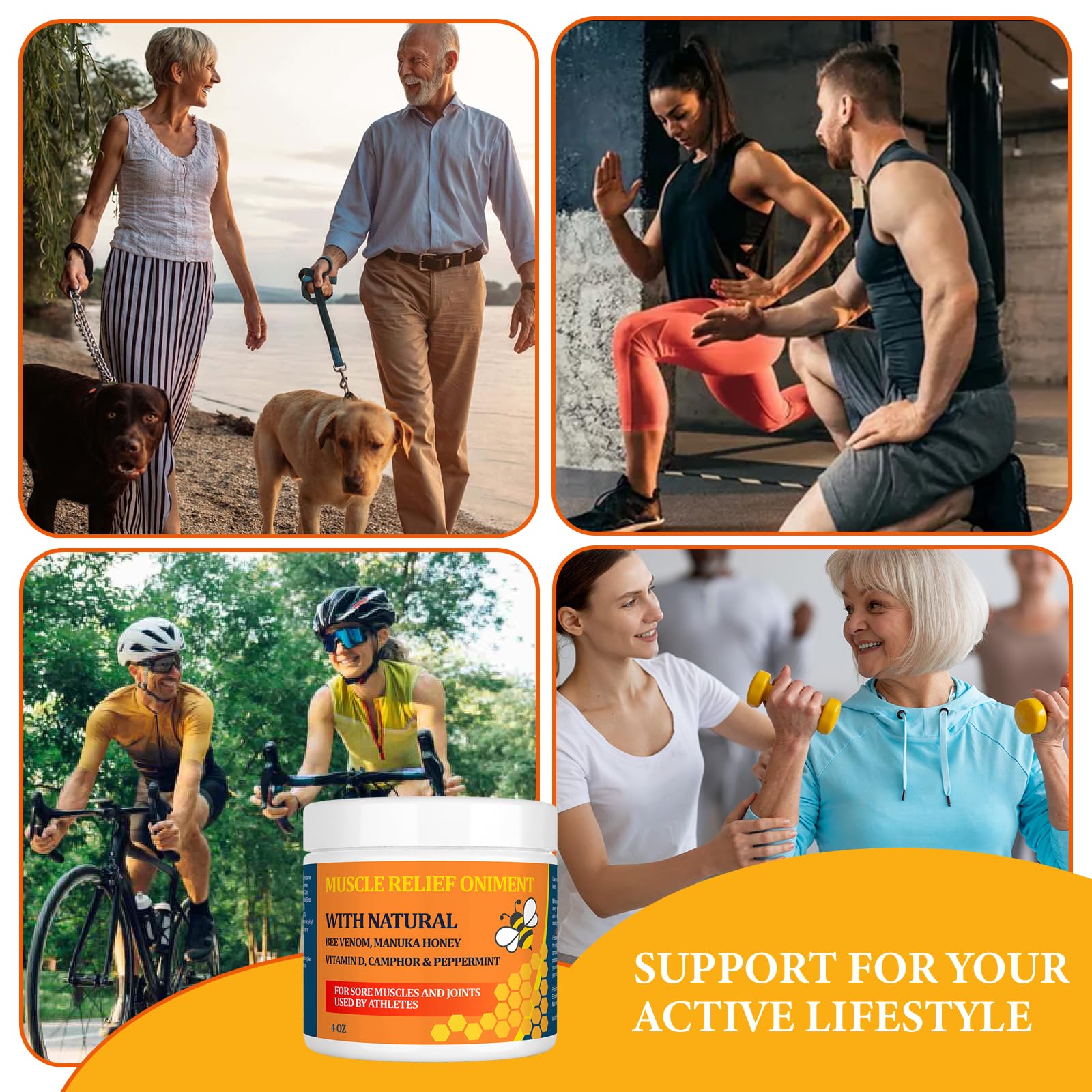 Beeswax and Honey Fast Acting Joint Muscle Bone Cream, Immediate Help for Back, Neck, Hand, Feet, Knee, Shoulder, Topical, Nerve, Plantar, Ankle, Foot Discomfort, Natural Added YOKOBBYESAu supplements
