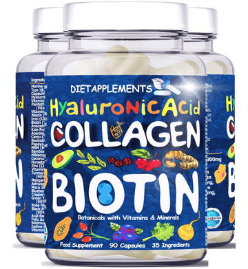 Marine Collagen Type1&3 1800mg, Biotin 10000mcg/serving, Hyaluronic Acid, Vitamins, Minerals, Botanicals DietapplementsAu supplements