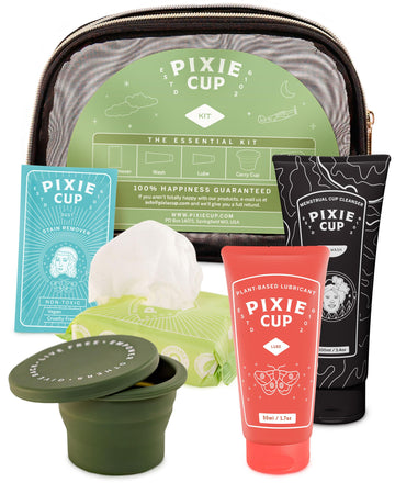 Pixie Cup Menstrual Cup Cleaner Kit - Sterilizer Wash, Public Restroom Carry Cup, 20 Wipes Pixie CupAu supplements
