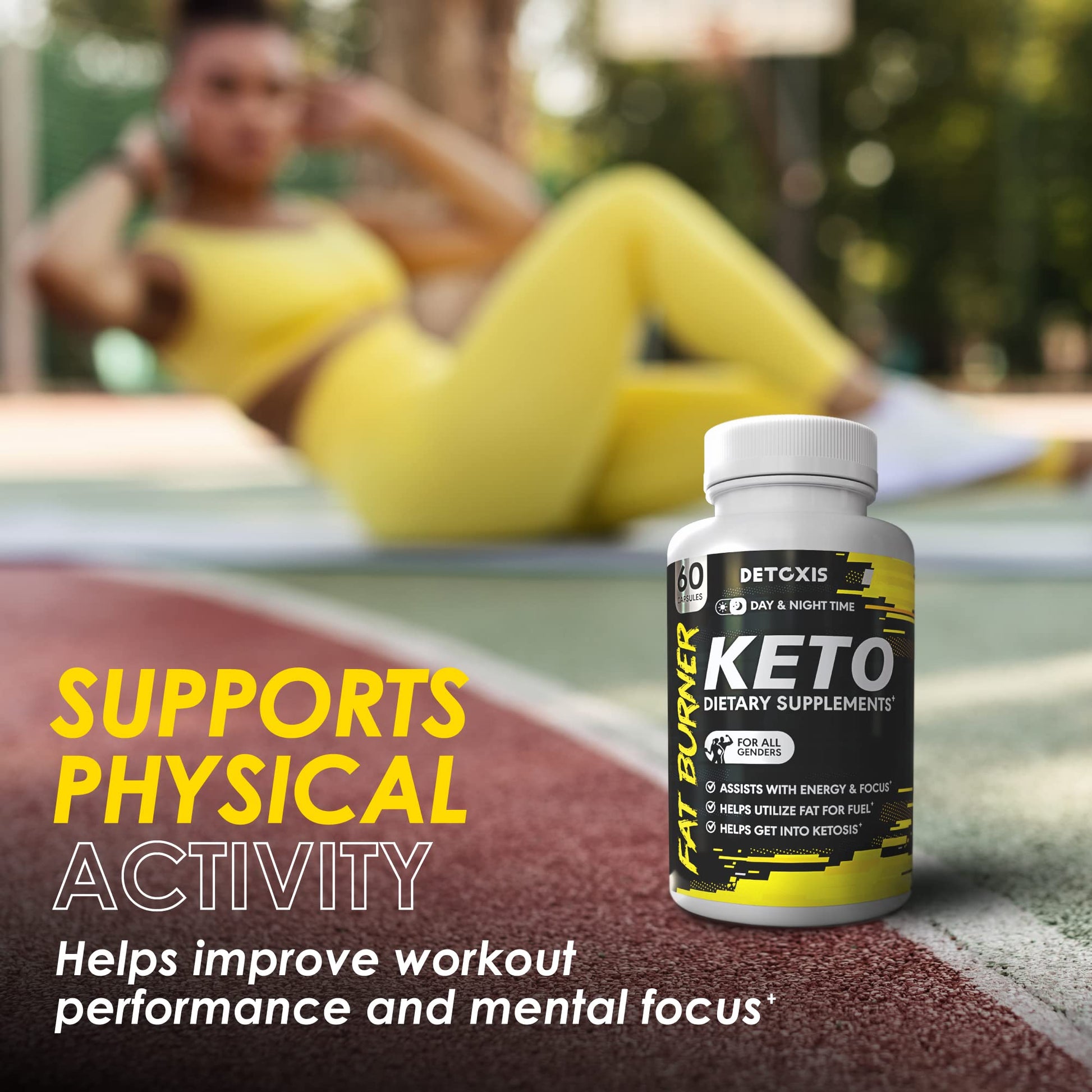 Keto Pills - 60 Ketogenic Diet Support Capsules - Keto Weight Management - Increase DetoxisUS supplements