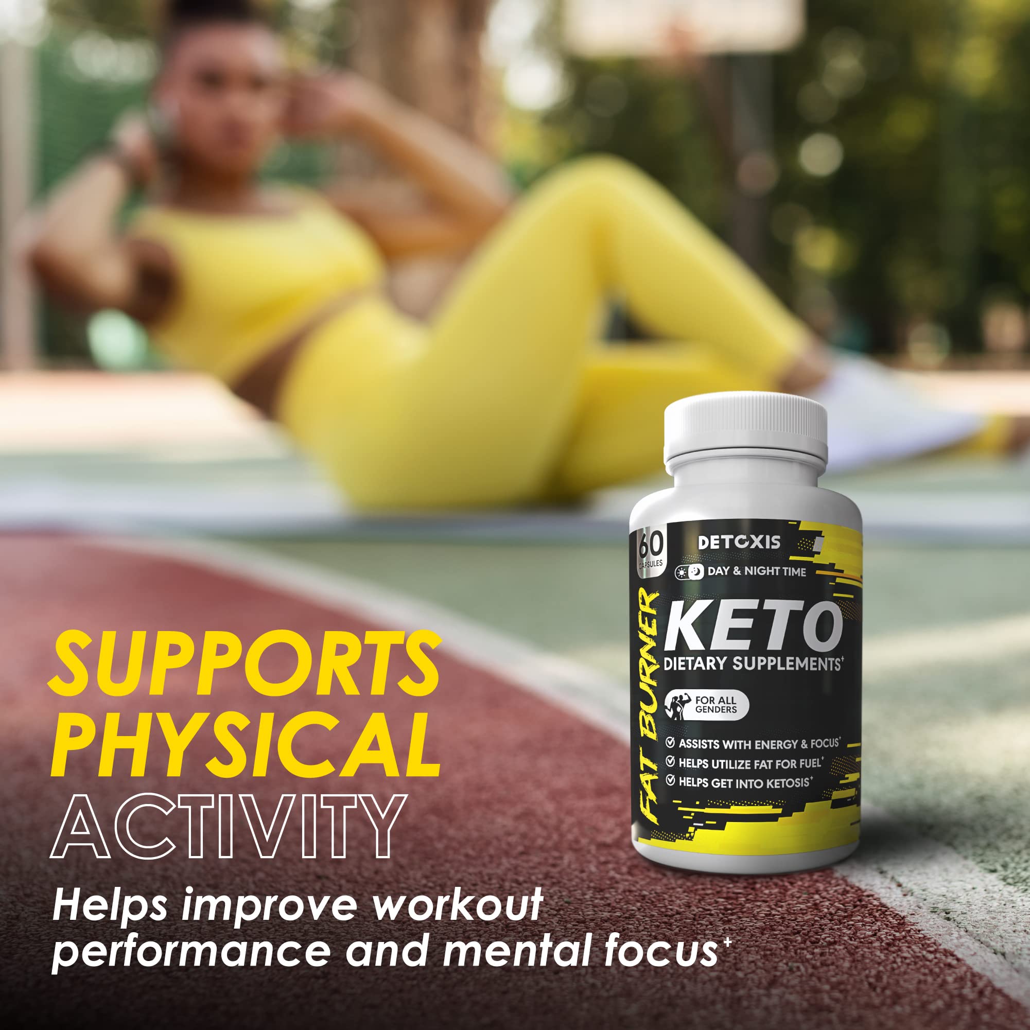 Keto Pills - 60 Ketogenic Diet Support Capsules - Keto Weight Management - Increase DetoxisUS supplements