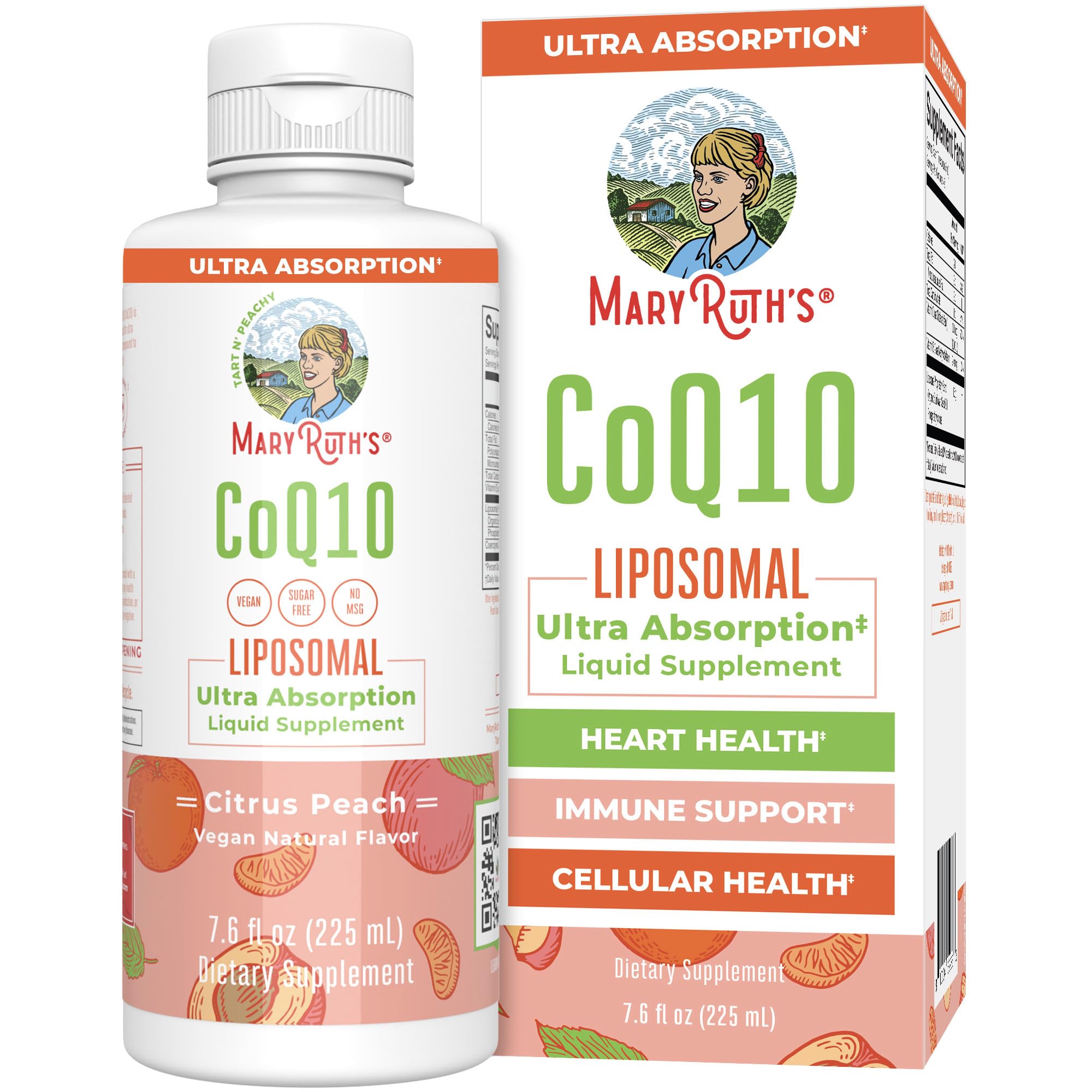 MaryRuth Organics Liquid Vitamin | Coenzyme Q10 Heart Health for Mitochondrial Support and Immune System | Vegan Non-GMO | 7.6 Fl Oz | 45 Servings MARYRUTH'SUS supplements