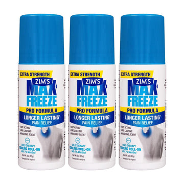 Zim's Max-Freeze Pro Formula Roll-on, 3Count Zim’s MaxAu supplements