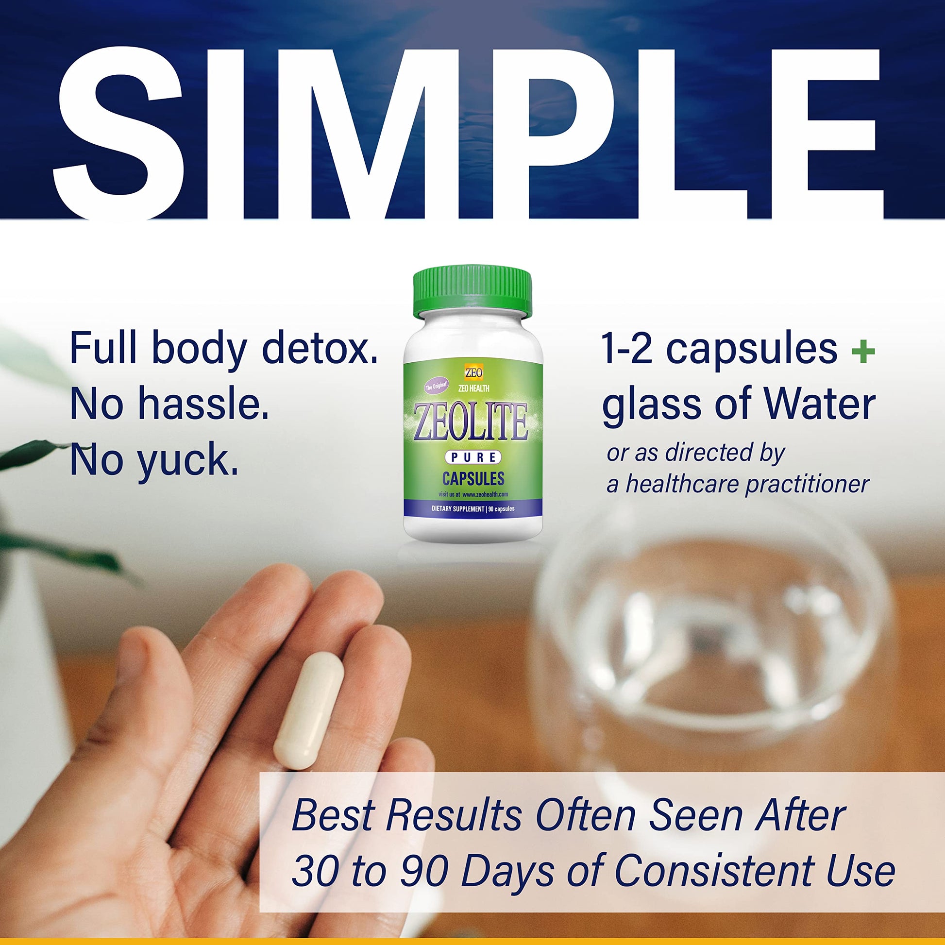 Zeolite Pure Capsules | Zeolite Detox, Extra Strength | Pure, Full Body Cleanse for Women Zeo HealthAu supplements