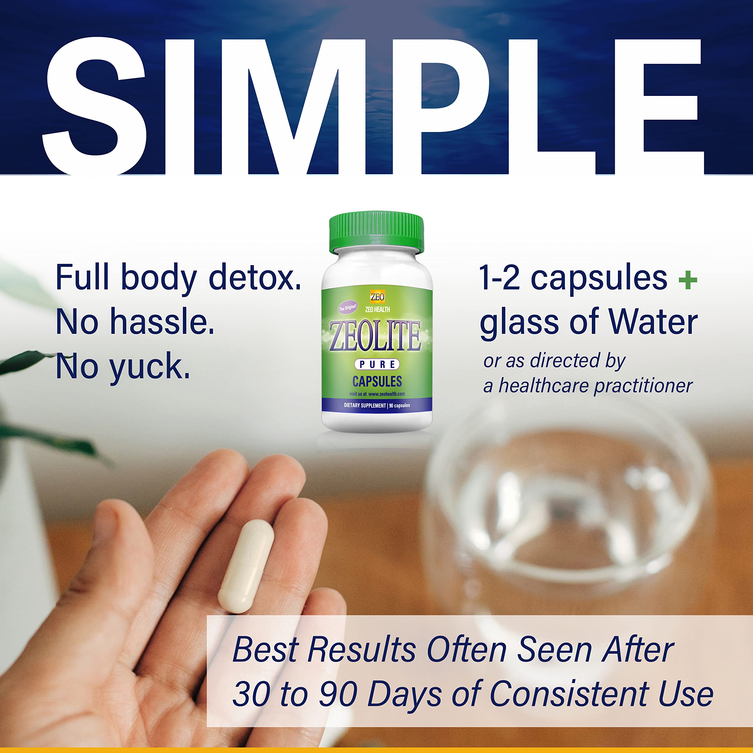 Zeolite Pure Capsules | Zeolite Detox, Extra Strength | Pure, Full Body Cleanse for Women Zeo HealthAu supplements
