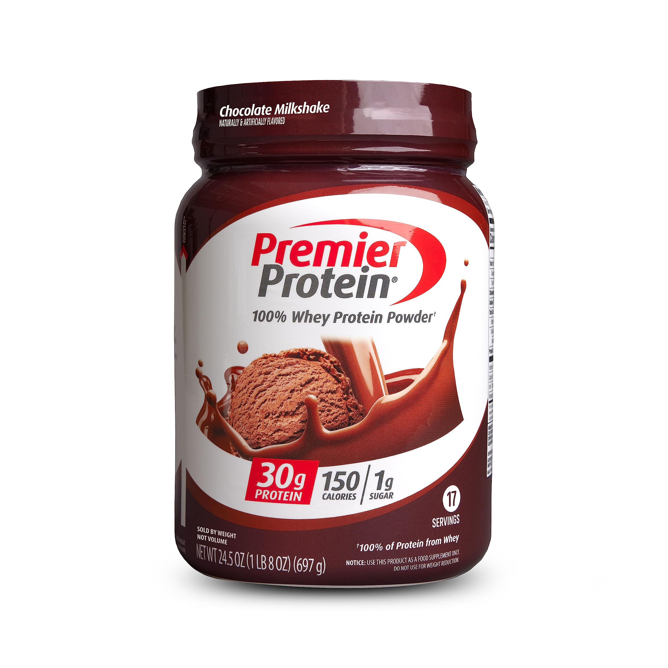 Premier Protein Powder, Chocolate Milkshake, 30g Protein, 1g Sugar, 100% Whey Protein Premier ProteinUS supplements