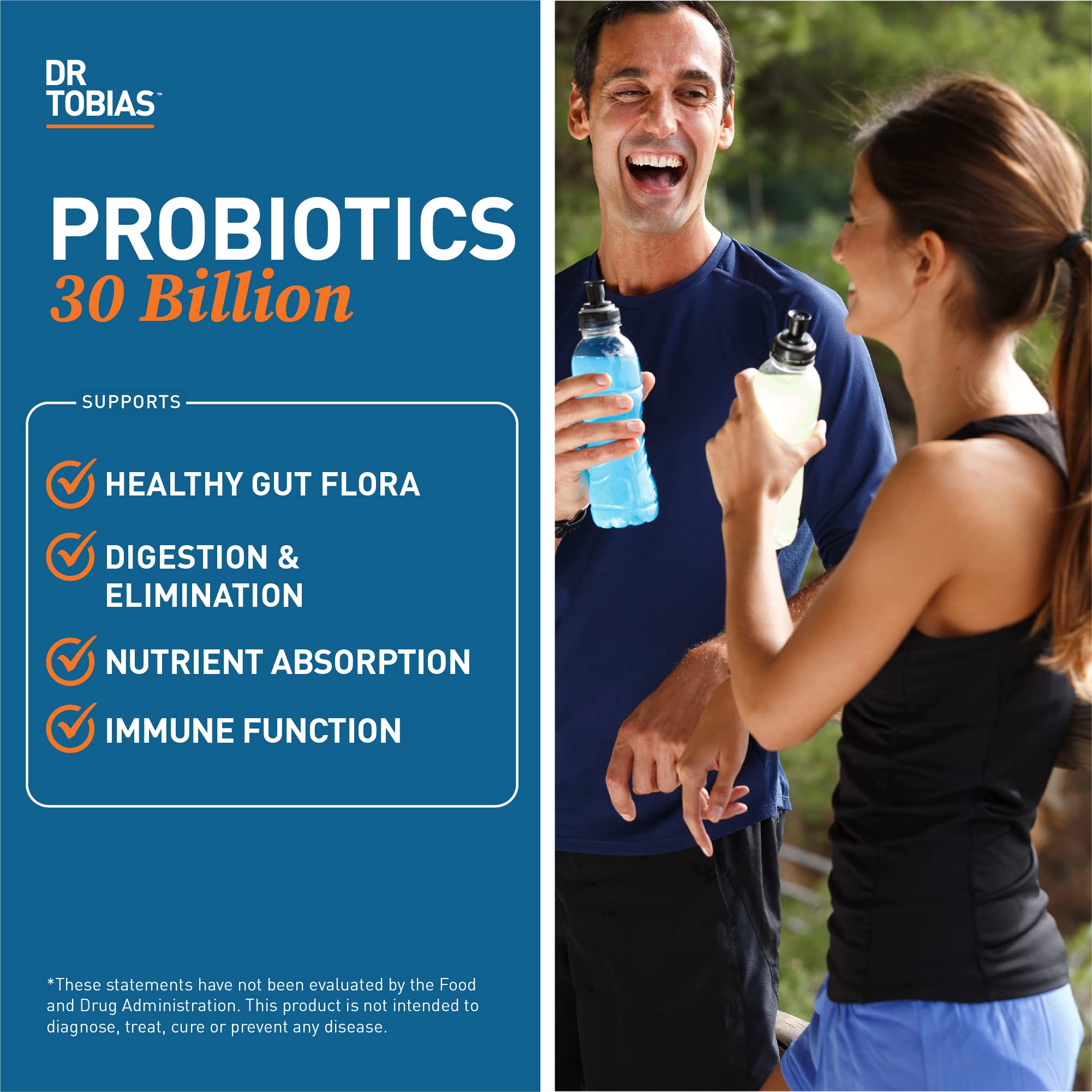 Dr. Tobias Probiotics 30 Billion, 10 Strains, 30 Billion CFU's, Targeted Release Probiotics Dr. TobiasUS supplements