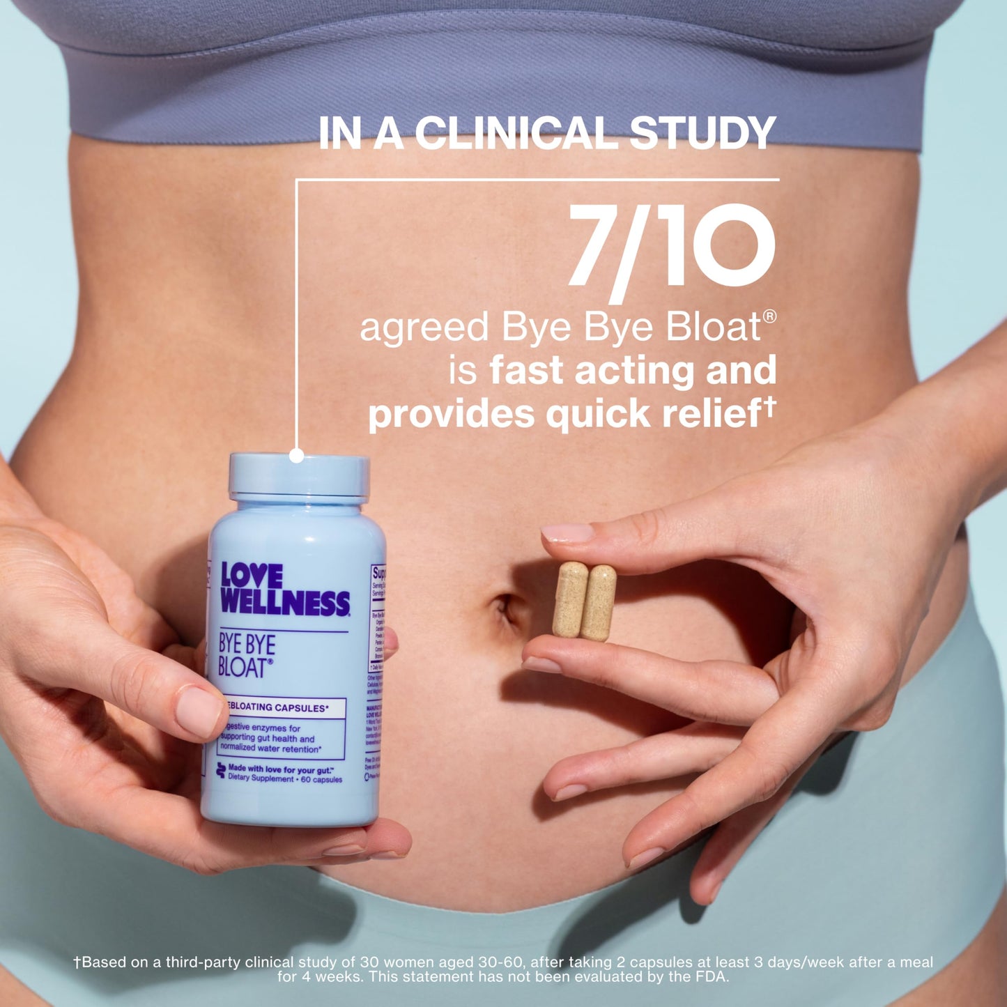 Love Wellness Bye Bye Bloat | Digestive Enzymes for Fast Acting Bloating Relief for Women | Helps Reduce Water Retention & Gas Relief | Supports Digestive Health Love WellnessUS supplements
