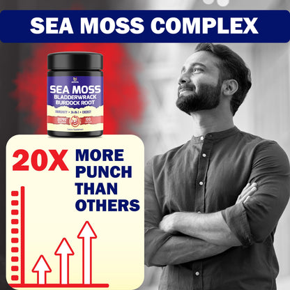 BMVINVOL 100 Capsules - Sea Moss Capsules 20790mg with Bladderwrack, Burdock BMVINVOLUS supplements
