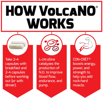 Force Factor Volcano Pre Workout Nitric Oxide Booster Supplement for Men with Creatine Force FactorUS supplements