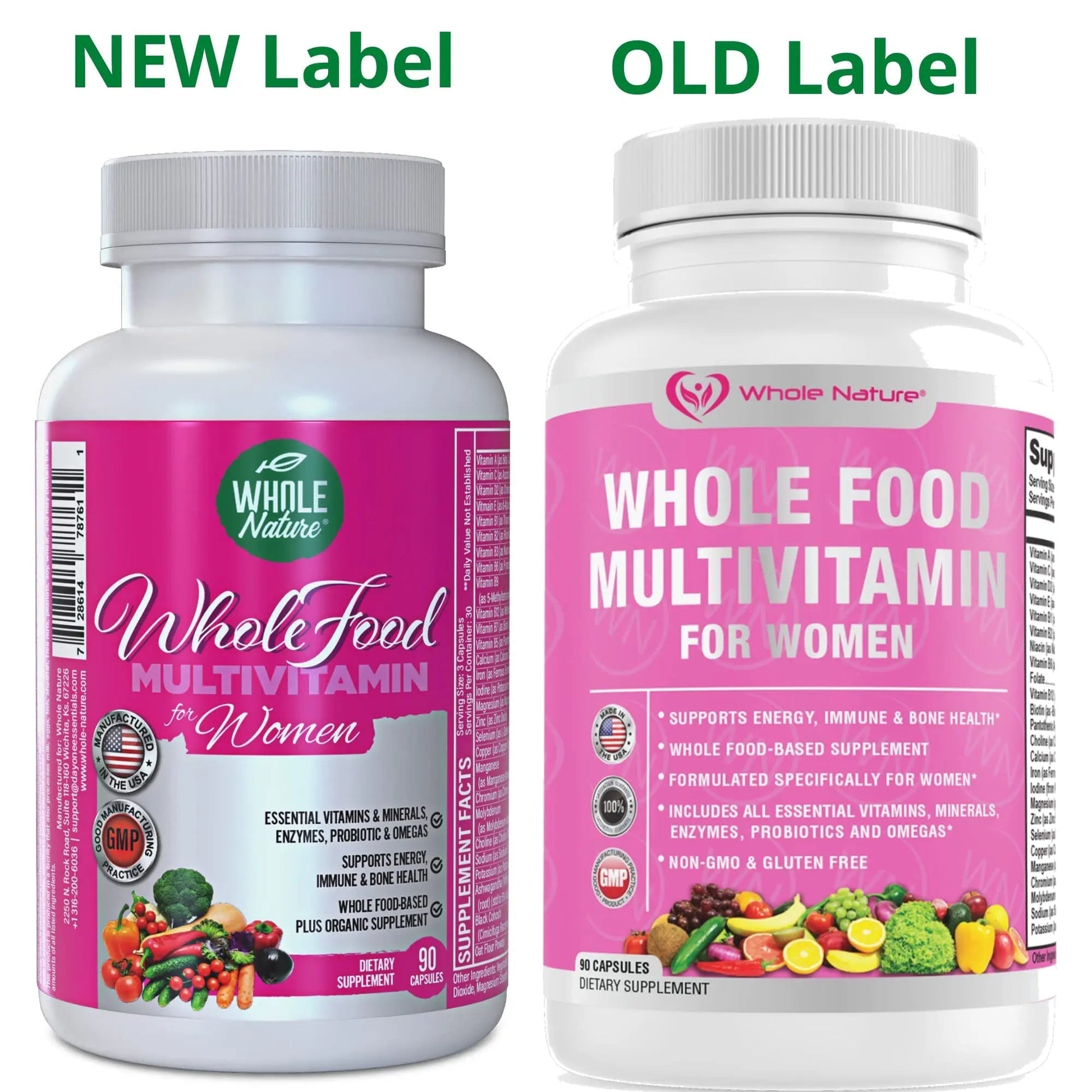 Whole Nature Whole Food Multivitamin for Women Womens Multi Vitamin with Folate, B12 Methyl, Vitamins, Minerals, Probiotics and Omegas Whole NatureAu supplements