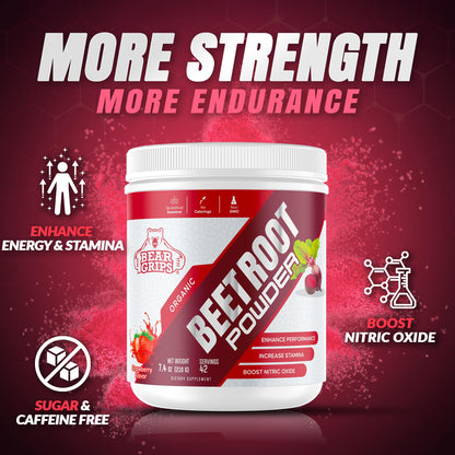 Organic Beet Root Powder - Nitric Oxide Supplement Super Food Beets Supplements Bear GripsUS supplements