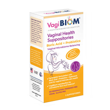 VagiBiom Boric Acid Suppositories with Lactobacillus: Microbiome Flora Balance; Balance and Nourishes VagiBiomAu supplements