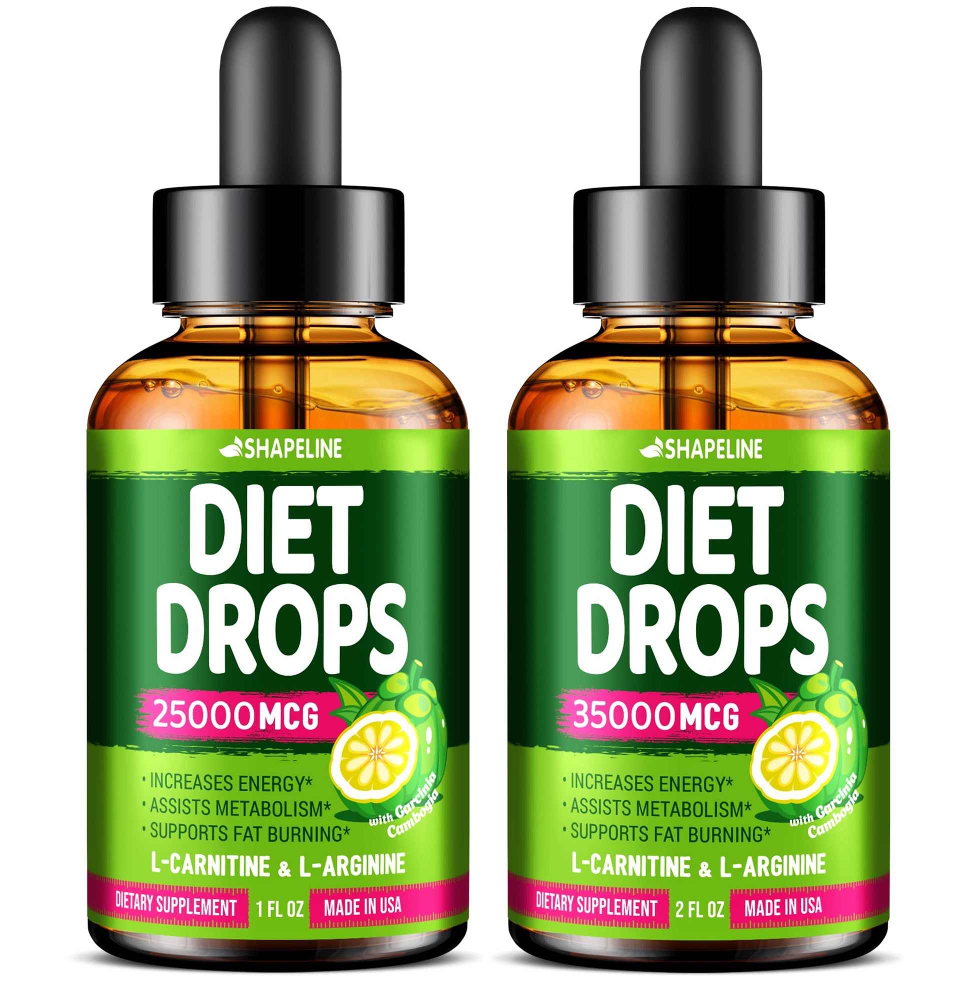SHAPELINE Weight Loss Drops - Diet Drops 1 Fl Oz & 2 Fl Oz - Made in The USA - Appetite SHAPELINEUS supplements