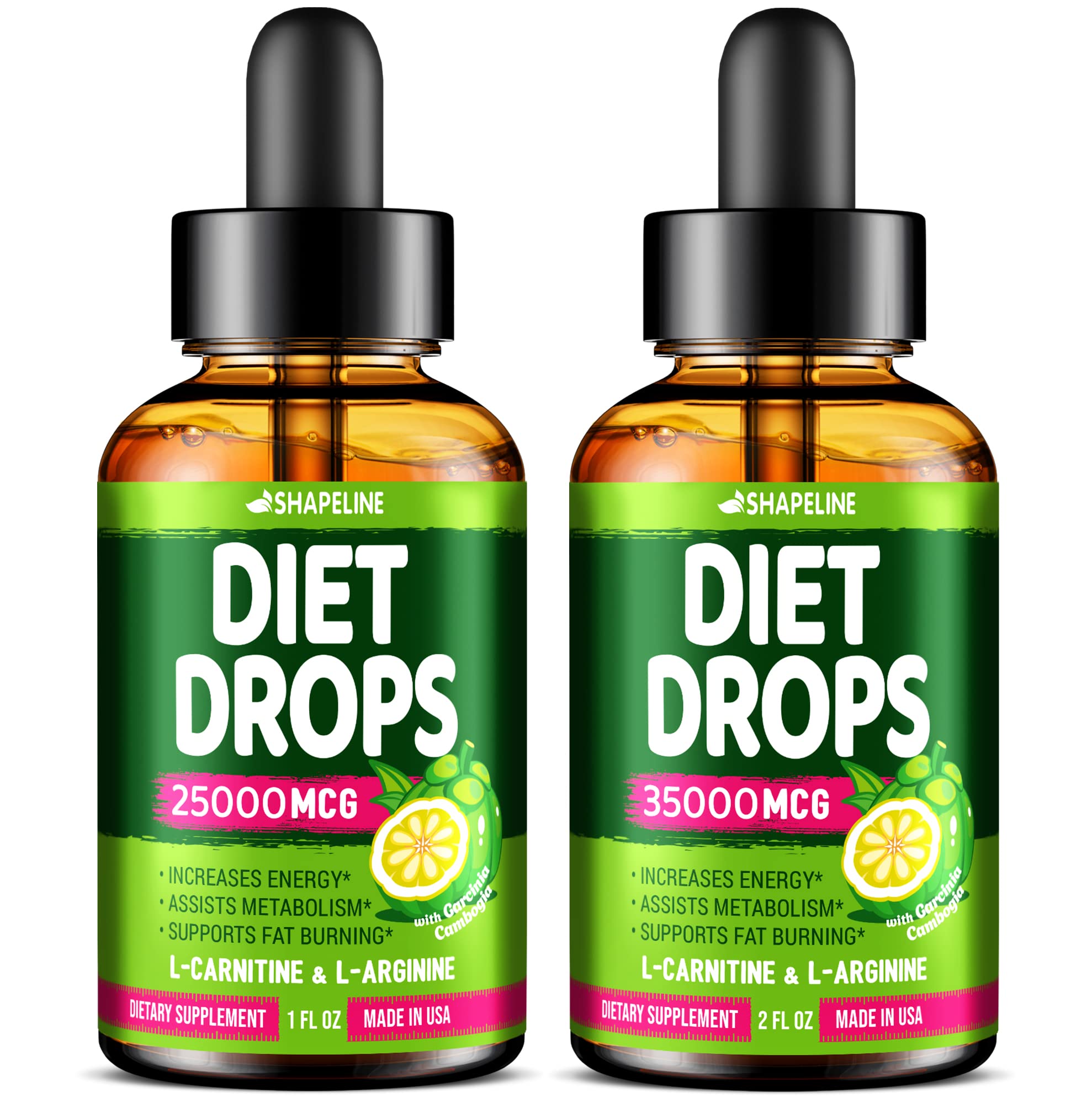 SHAPELINE Weight Loss Drops - Diet Drops 1 Fl Oz & 2 Fl Oz - Made in The USA - Appetite SHAPELINEUS supplements