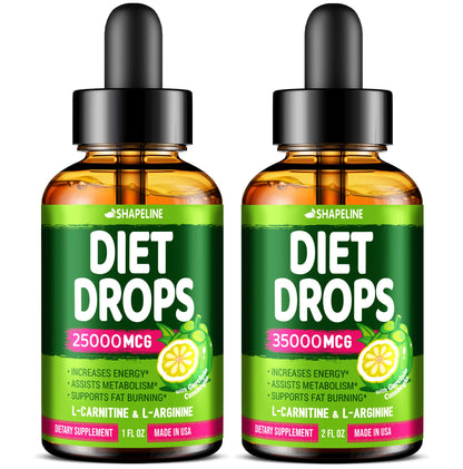 SHAPELINE Weight Loss Drops - Diet Drops 1 Fl Oz & 2 Fl Oz - Made in The USA - Appetite SHAPELINEUS supplements