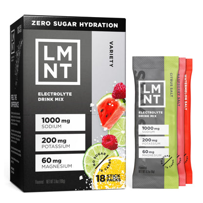 LMNT Zero Sugar Electrolytes - Variety Pack Bundle | Drink Mix | 18-Count Drink LMNTUS supplements