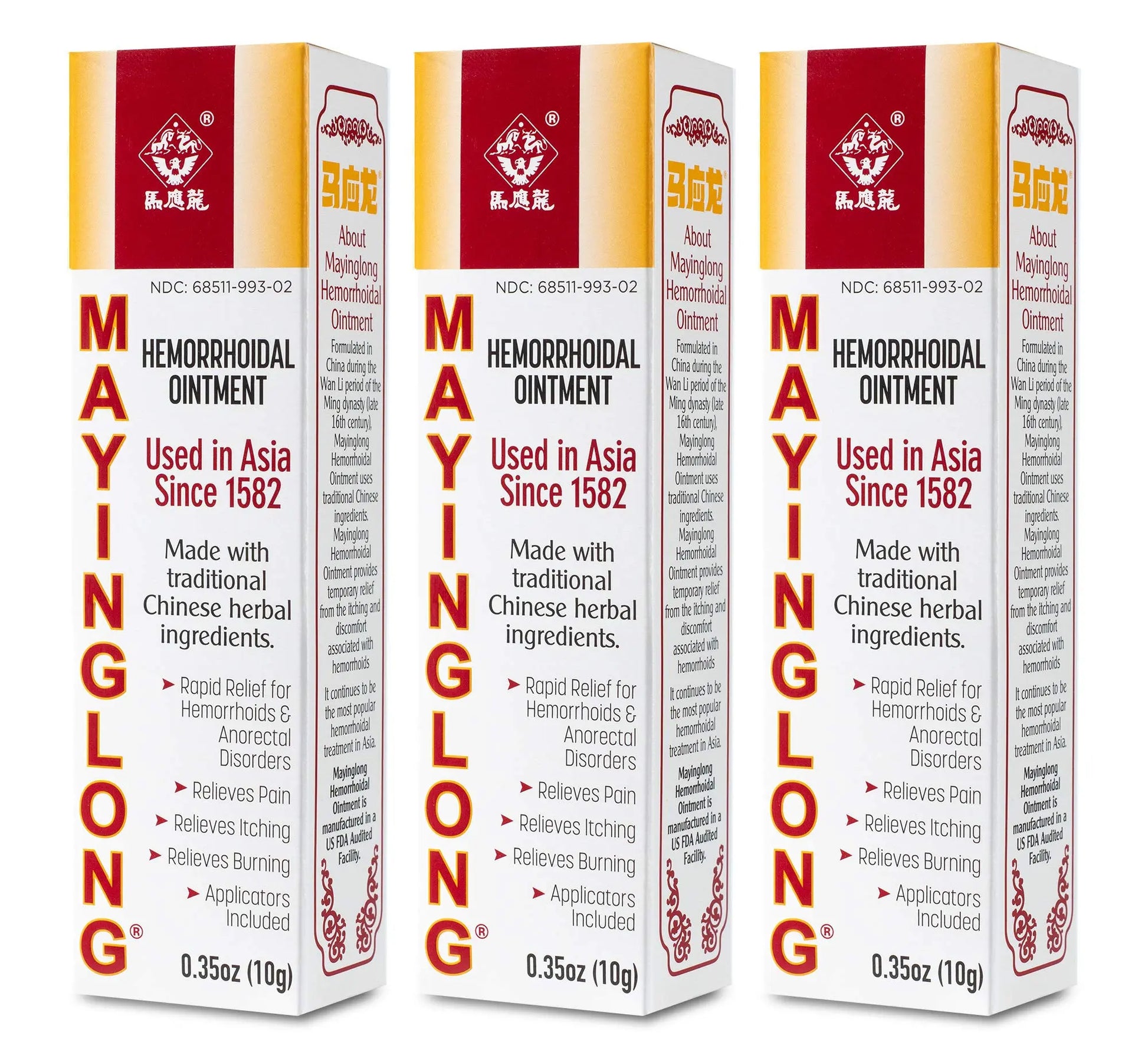 Mayinglong Musk Hemorrhoidal Ointment, Helps Relieve Itching, Burning, or Discomfort Fast (3 Pack) MayinglongAu supplements