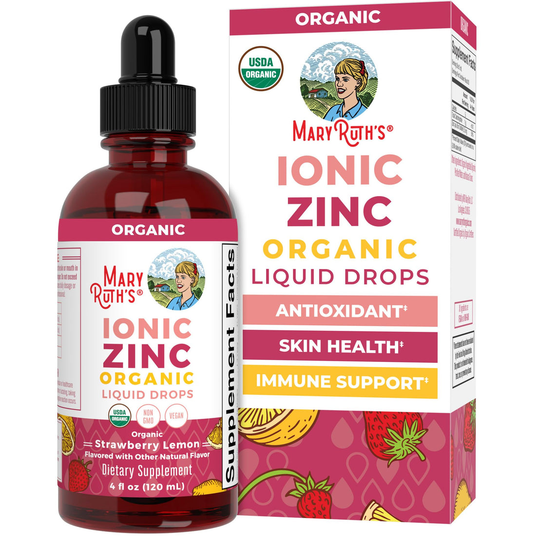 MaryRuth's Organic Liquid Zinc Supplement for Kids & Adults | Immune Support | Skin Health | Antioxidant | Cellular Metabolism | Zinc Sulfate | Vegan | Non-GMO | Sugar Free | Gluten Free | 4 oz MARYRUTH'SUS supplements