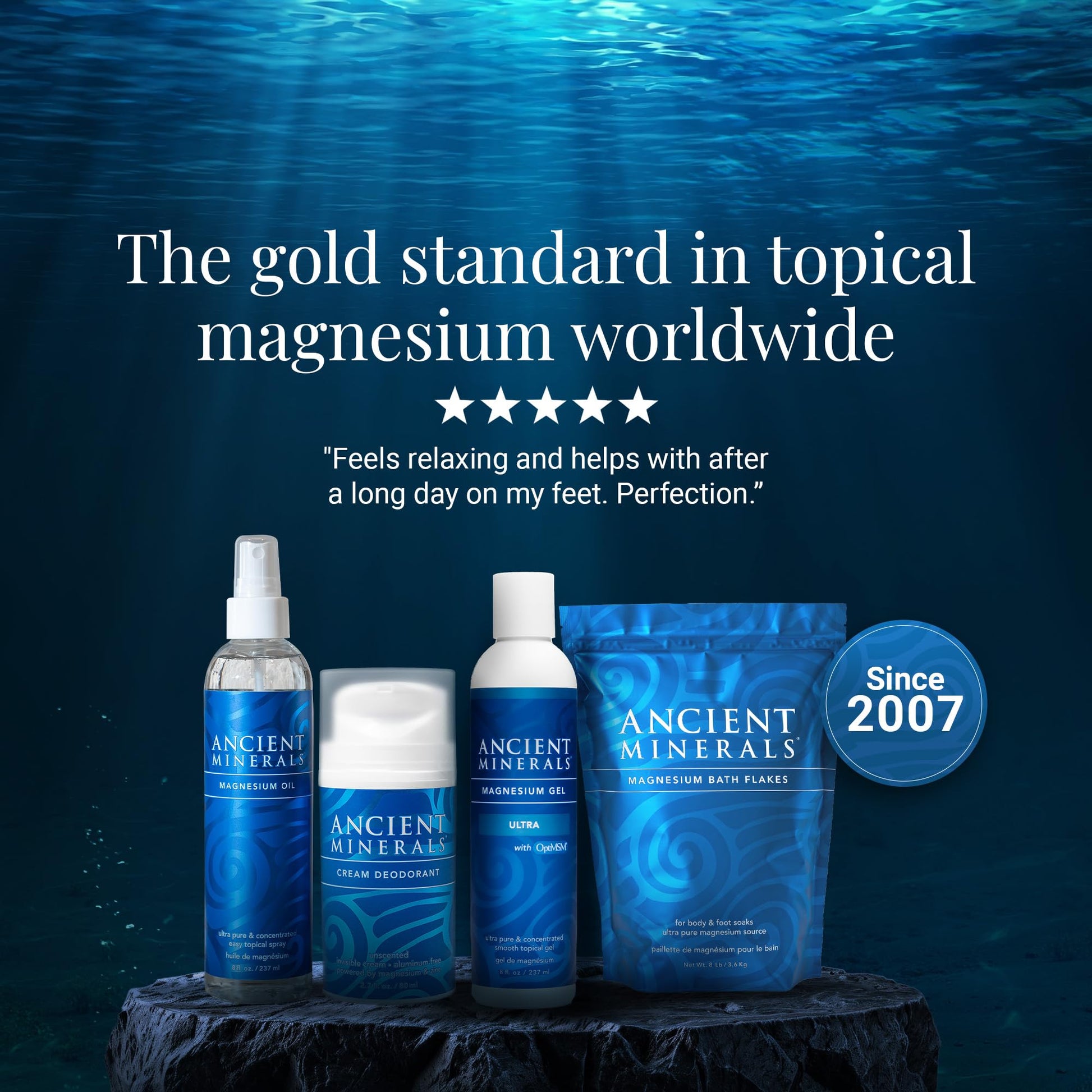 Ancient Minerals Magnesium Gel Ultra with OptiMSM and Aloe Vera - Topical Magnesium Gel Formula with MSM Best Used for Massage and Topical Application (8oz) Aus HealthcareAu supplements