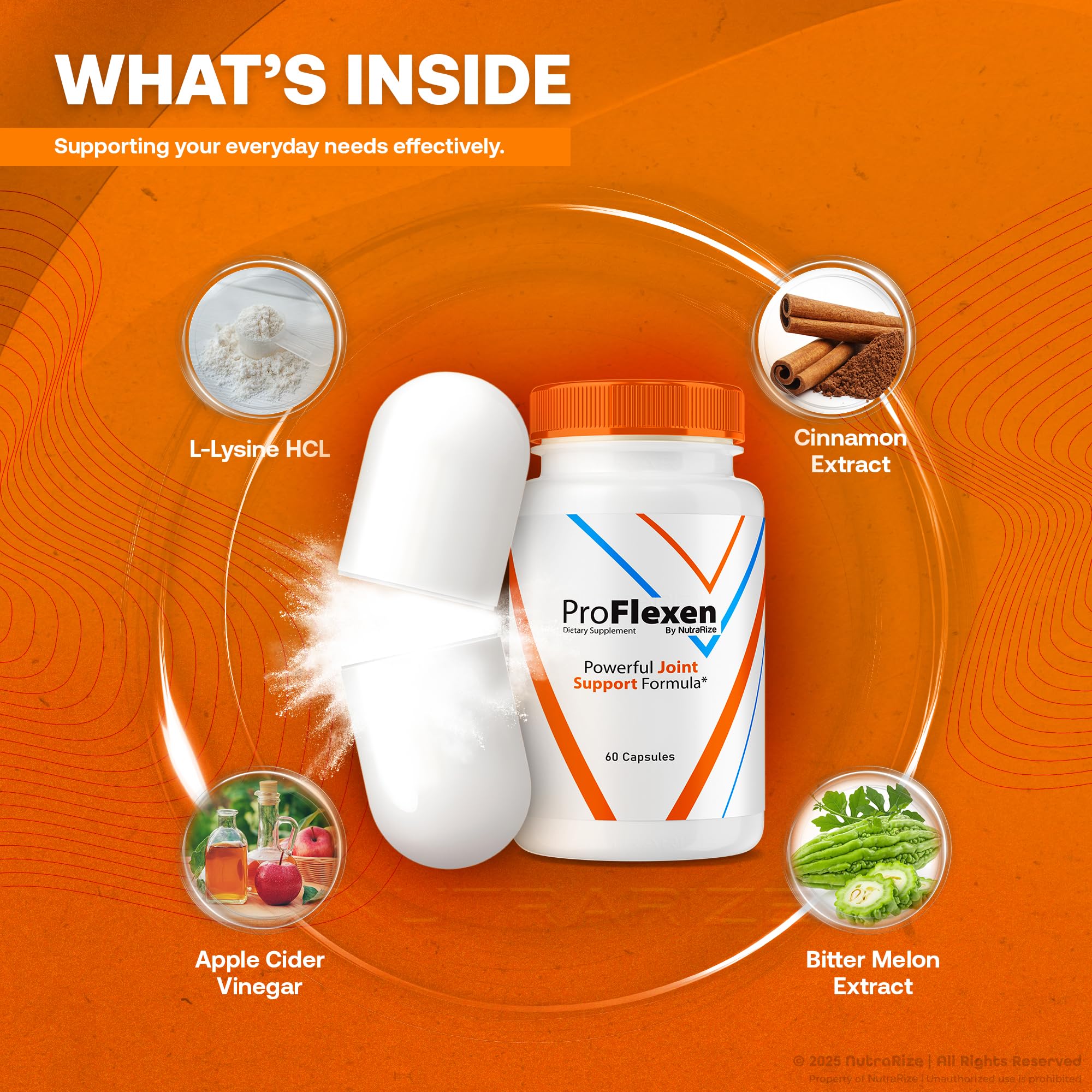 ProFlexen Capsules, ProFlexen Advanced Joint Support Formula, ProFlexen Collagen Support Pills, All Natural Supplement for Healthy and Flexible Joints, Official Pro Flexen Joint Reviews (60 Capsules) NutraRizeAu supplements