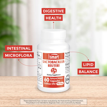 Supersmart - Lactobacillus Reuteri 5 Billion CFU per Day (Probiotic Supplement) SupersmartUS supplements