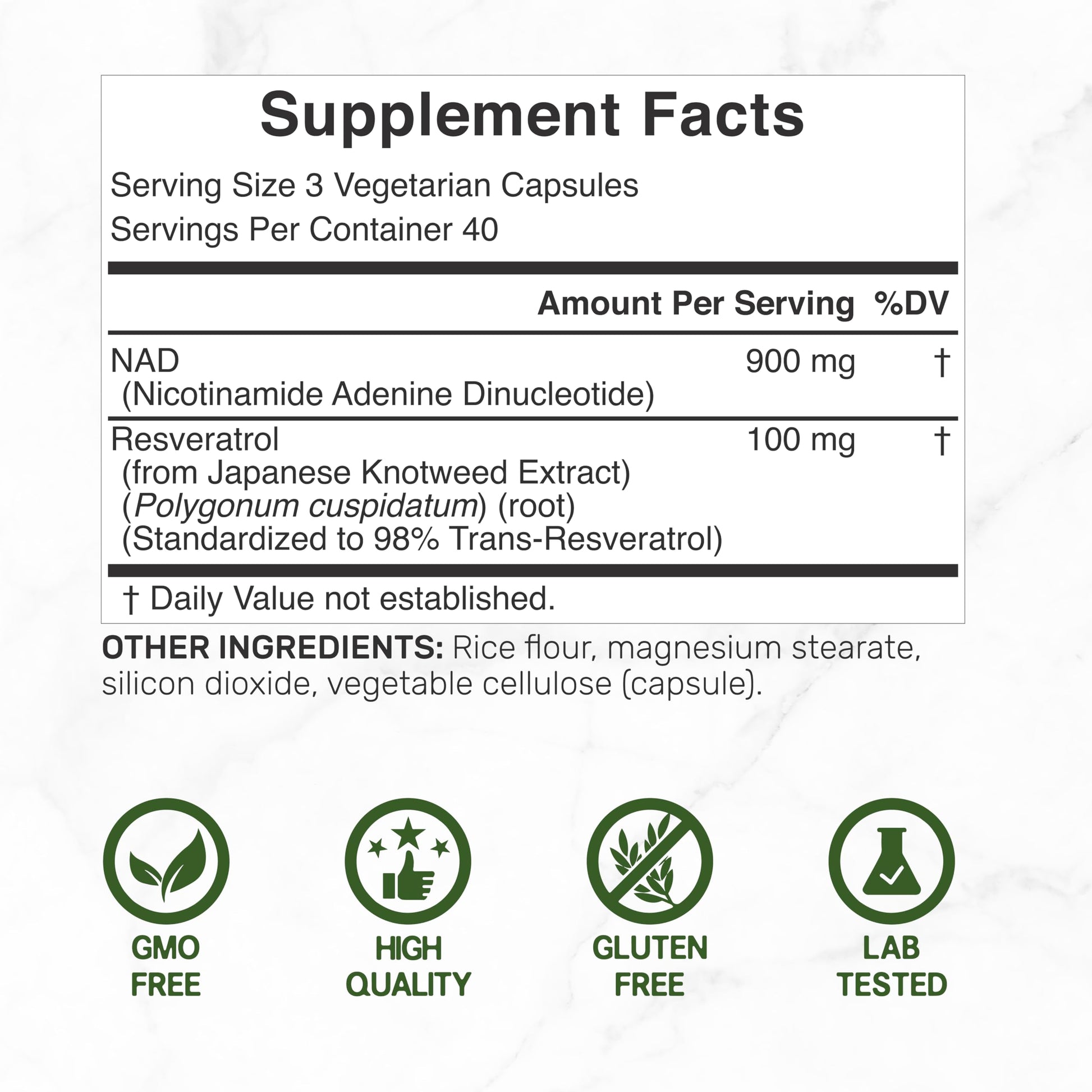 NAD+ Resveratrol Supplement 1,000mg Per Serving, 120 Veggie Capsules | 2-in-1 Extra Strength NMN Supplement Alternative | NAD Supplements for Women & Men | Non-GMO, Gluten Free DEAL SUPPLEMENTAu supplements