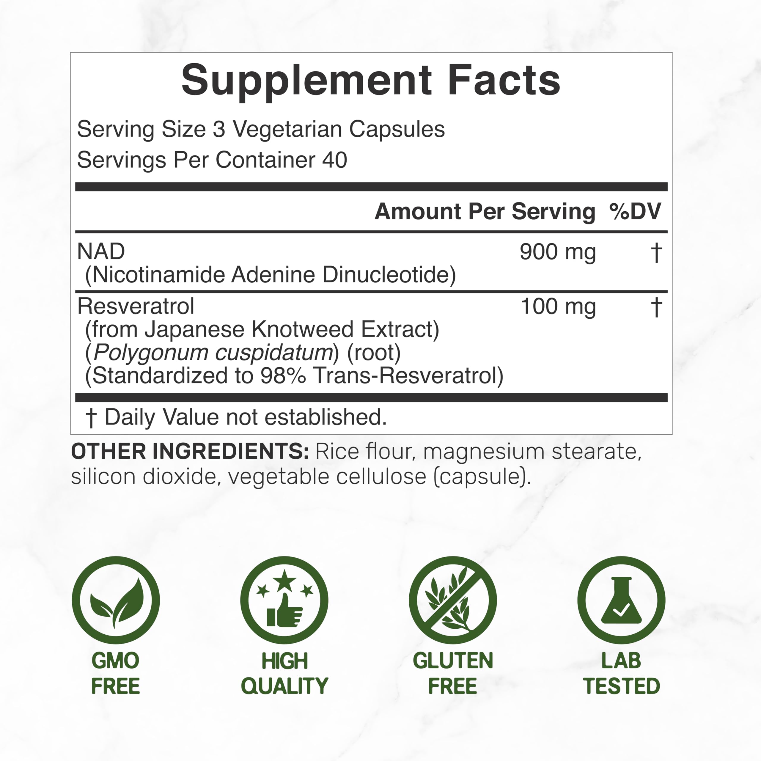 NAD+ Resveratrol Supplement 1,000mg Per Serving, 120 Veggie Capsules | 2-in-1 Extra Strength NMN Supplement Alternative | NAD Supplements for Women & Men | Non-GMO, Gluten Free DEAL SUPPLEMENTAu supplements