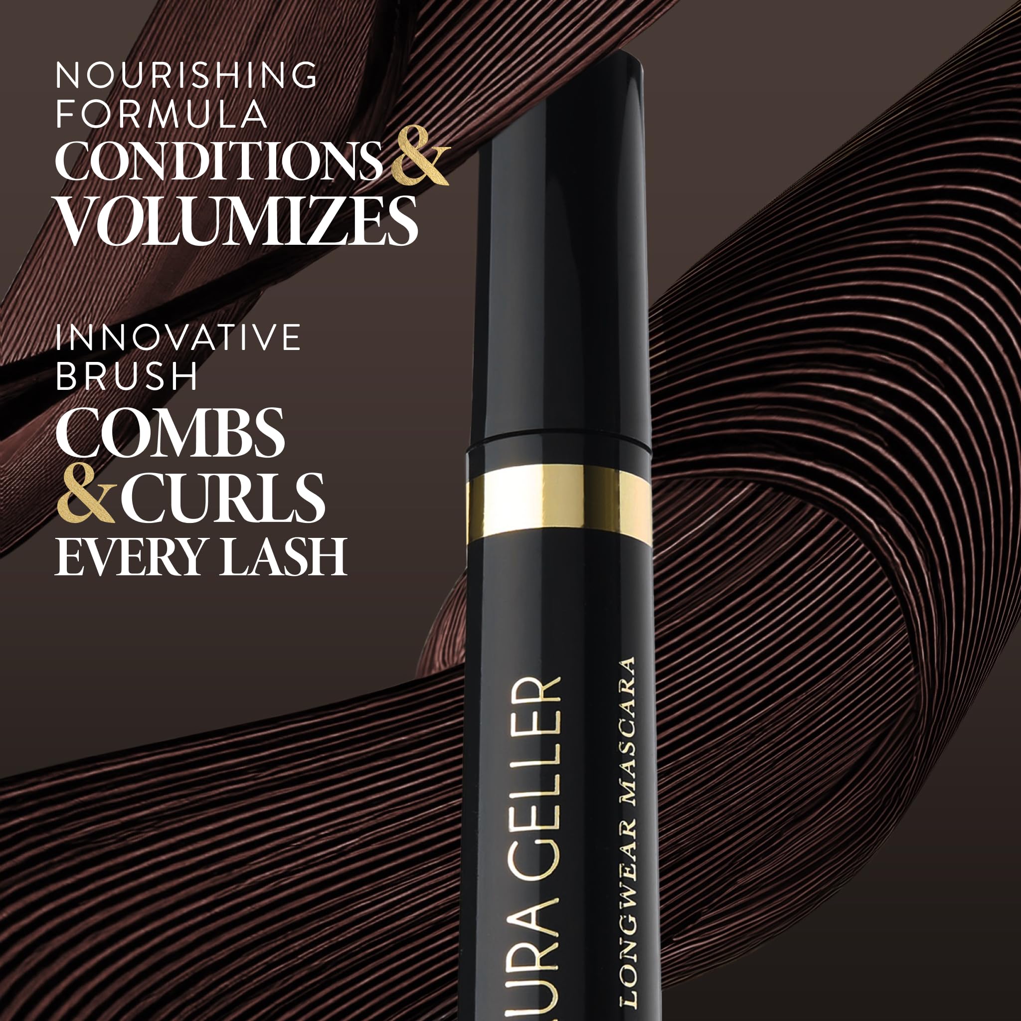LAURA GELLER NEW YORK Kajal Longwear Mascara, Brown - Lengthening, Defining, Curling, Buildable Formula Eye Makeup - Natural Look for Everyday LAURA GELLER NEW YORKAu supplements
