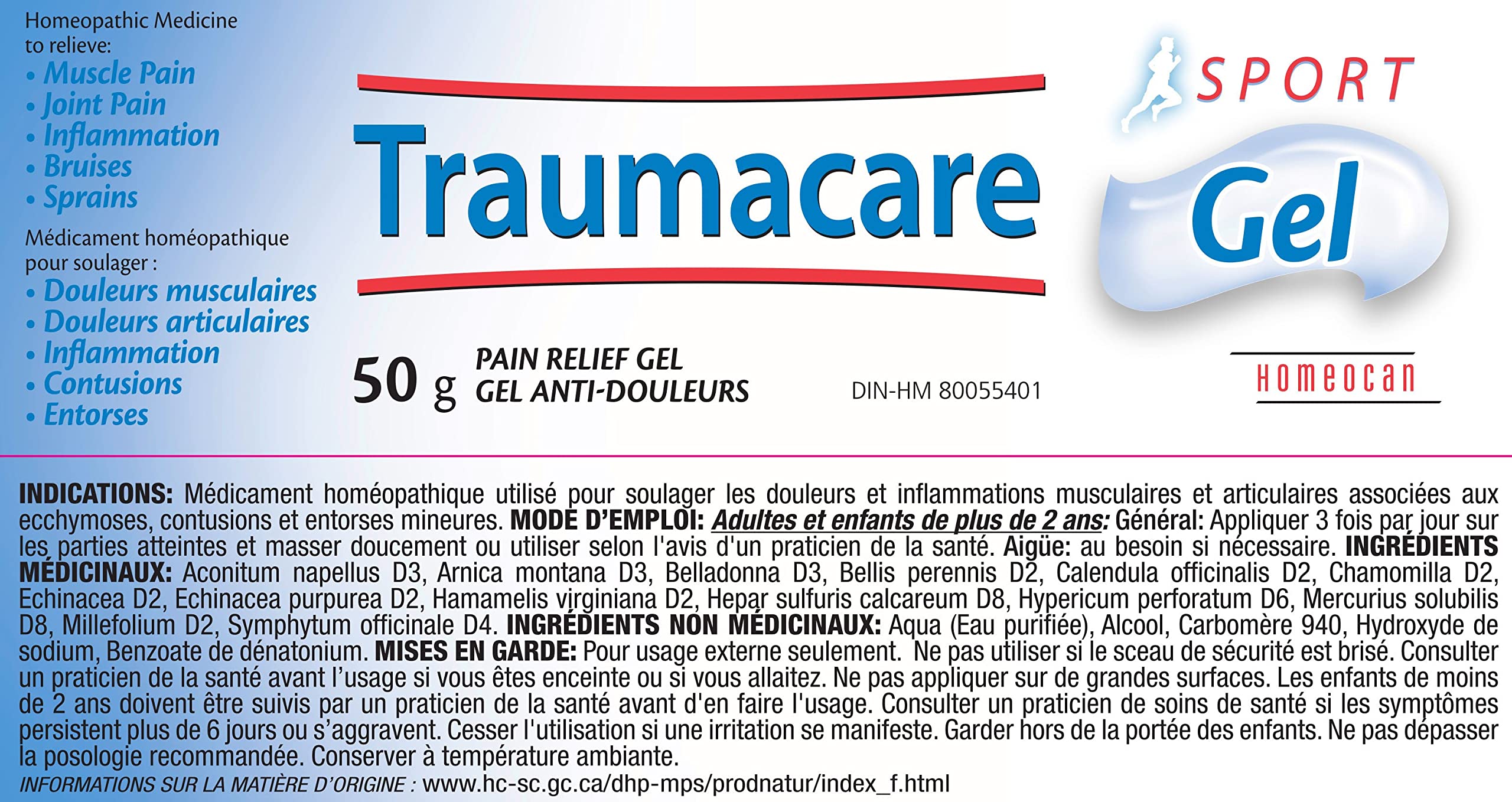 HOMEOCAN Topical Sports Gel, 50 GR HomeocanAu supplements