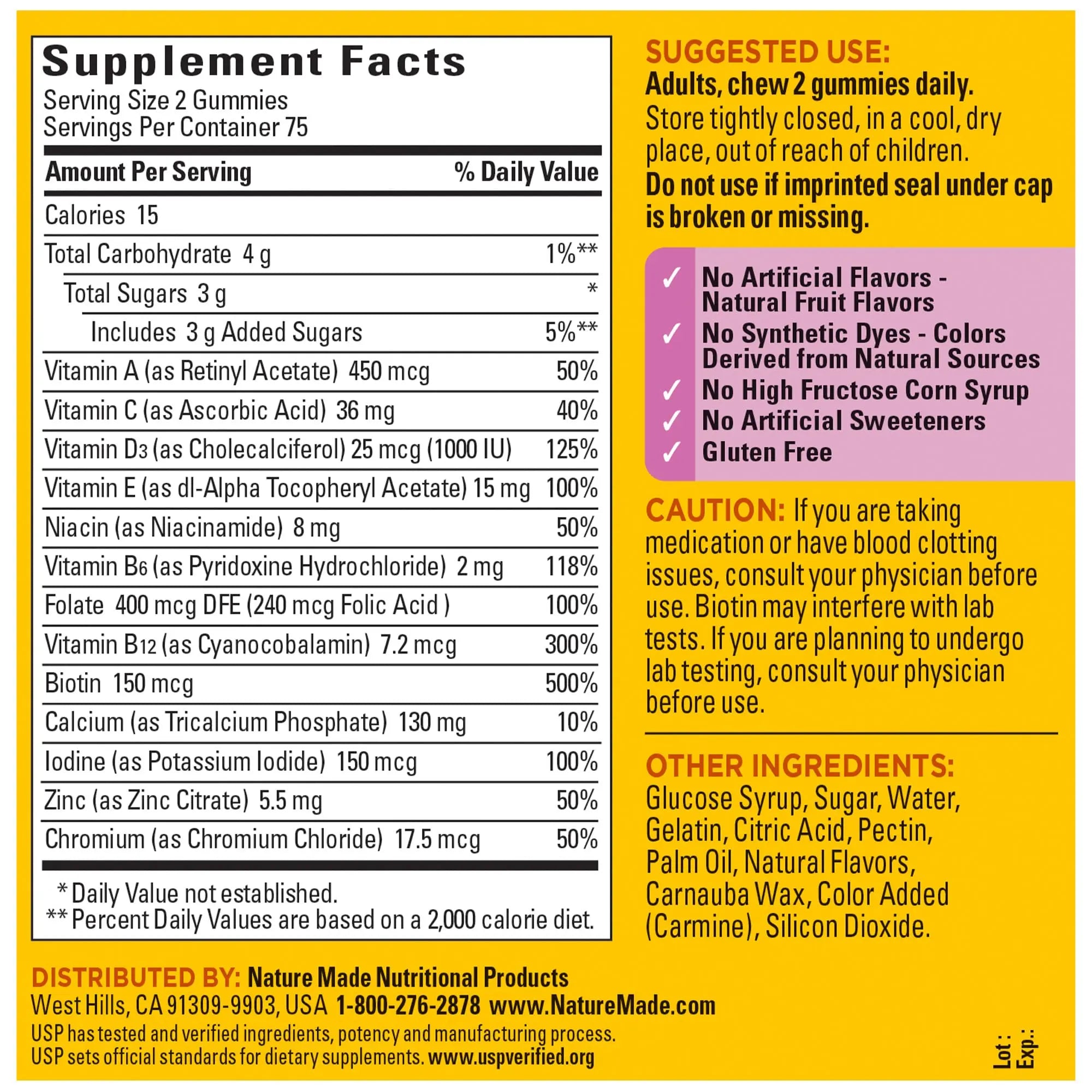 Nature Made Multivitamin Gummies Combo Pack for Him & Her, Tasty Men & Womens Multivitamin with Vitamin C, Vitamin D3, B Vitamins Nature MadeAu supplements