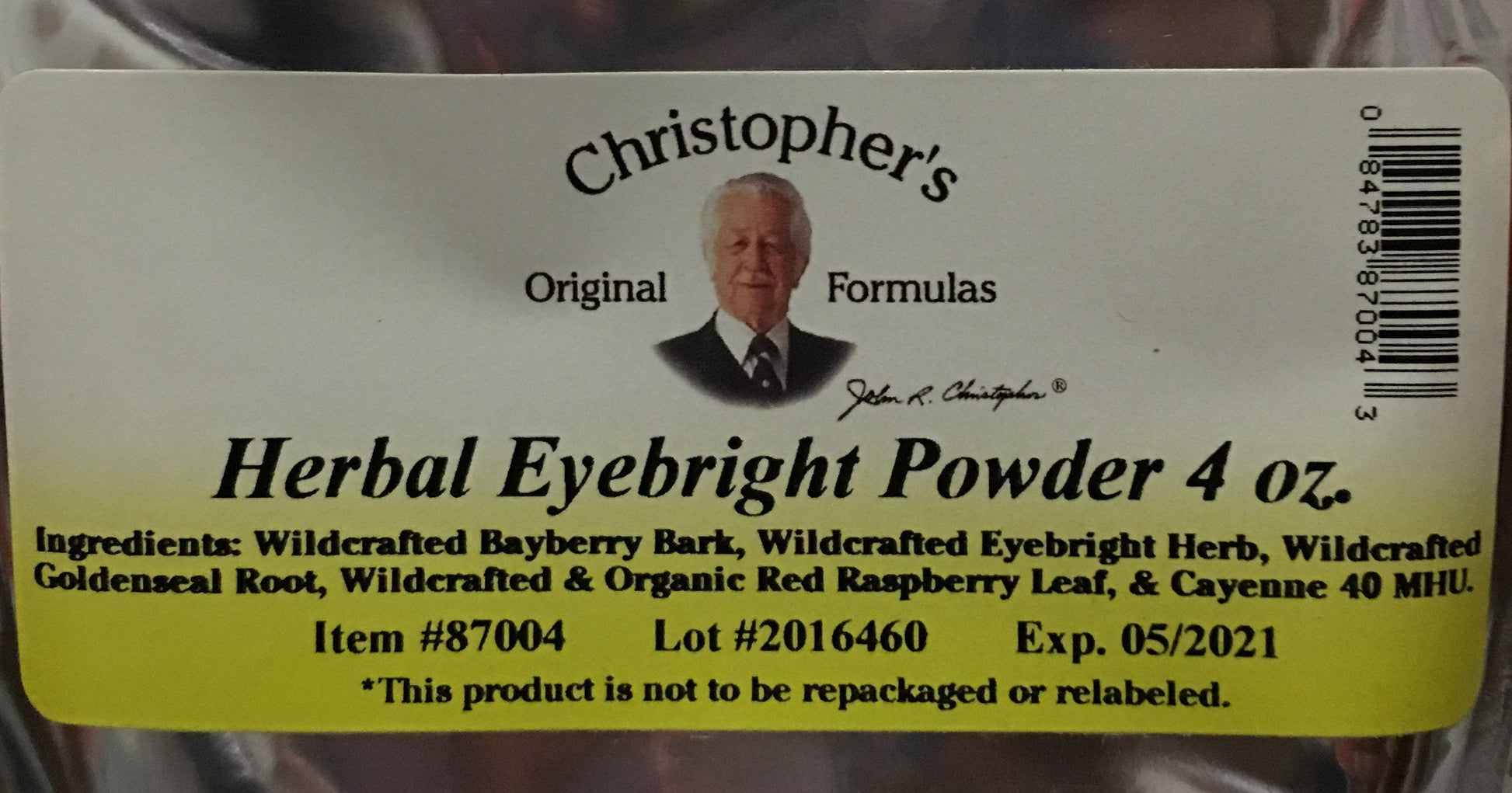 Christophers Original Formulas Herbal Eyebright Powder 4 OZ Christopher's Original FormulasAu supplements