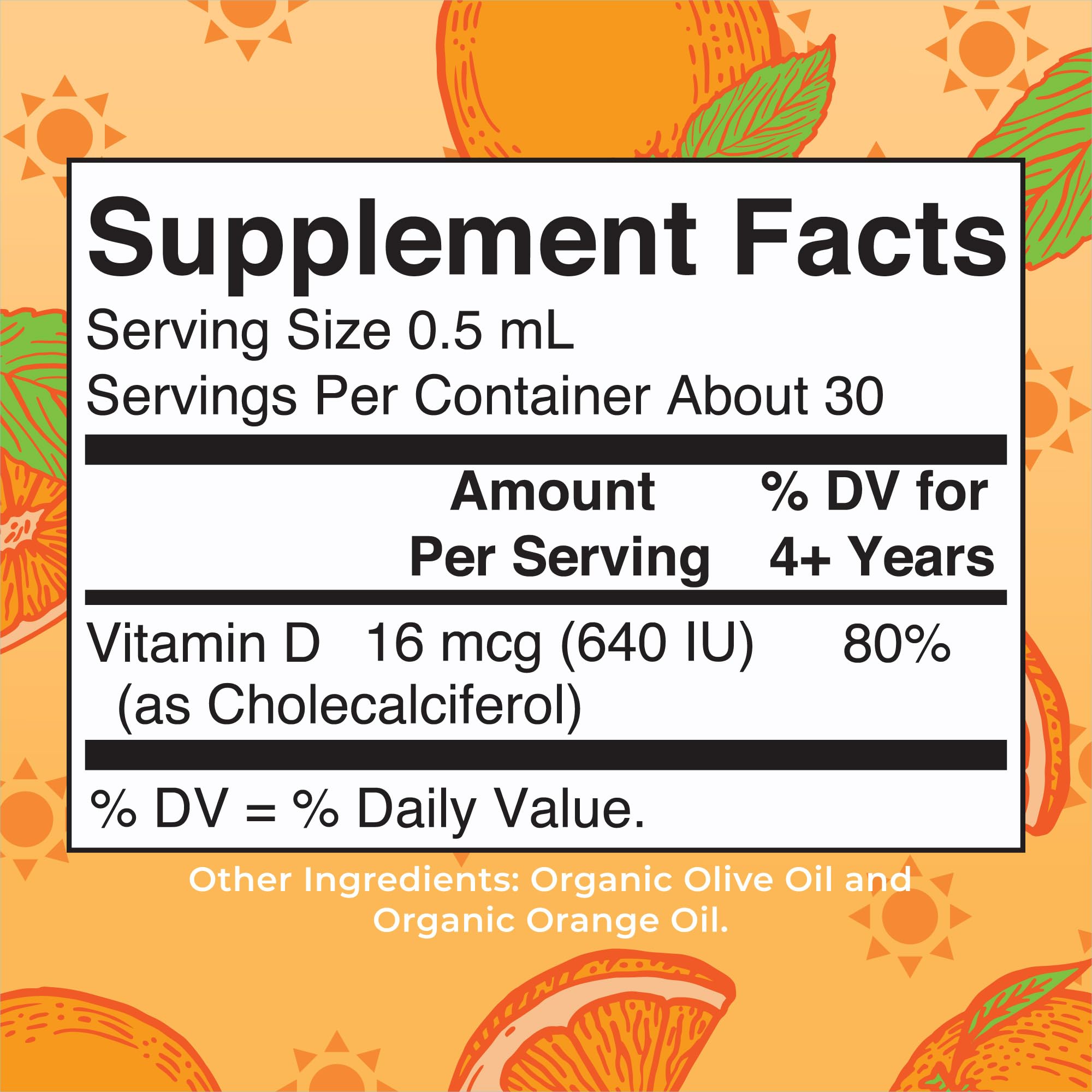 MaryRuth Organics USDA Organic Vitamin D3 Liquid Drops for Kids | 640 IU Vitamin D3 Per Serving | Kids Immune Support & Bone Health Supplement | Formulated for Ages 4-13 | 0.5oz | 30 Servings MARYRUTH'SUS supplements
