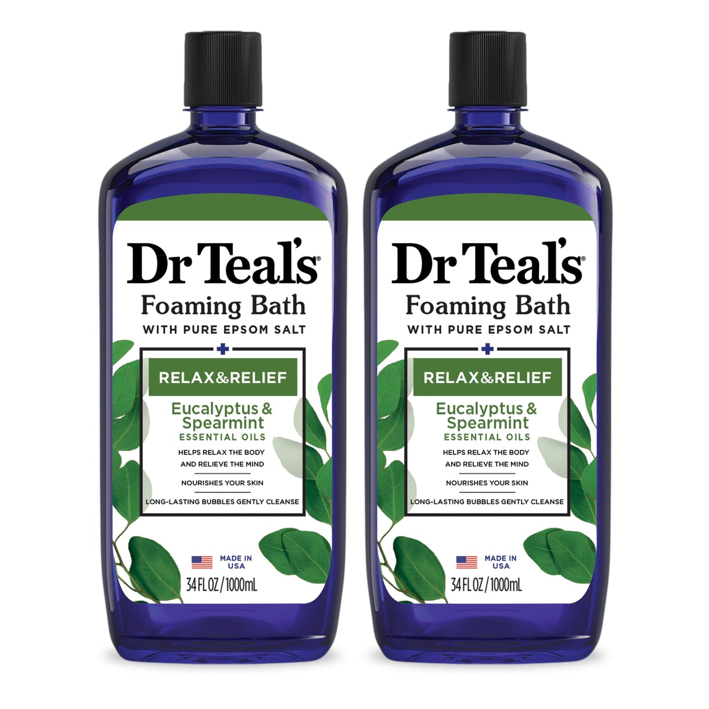 Dr Teal's Foaming Bath with Pure Epsom Salt, Relax & Relief with Eucalyptus & Spearmint Dr Teal'sUS supplements