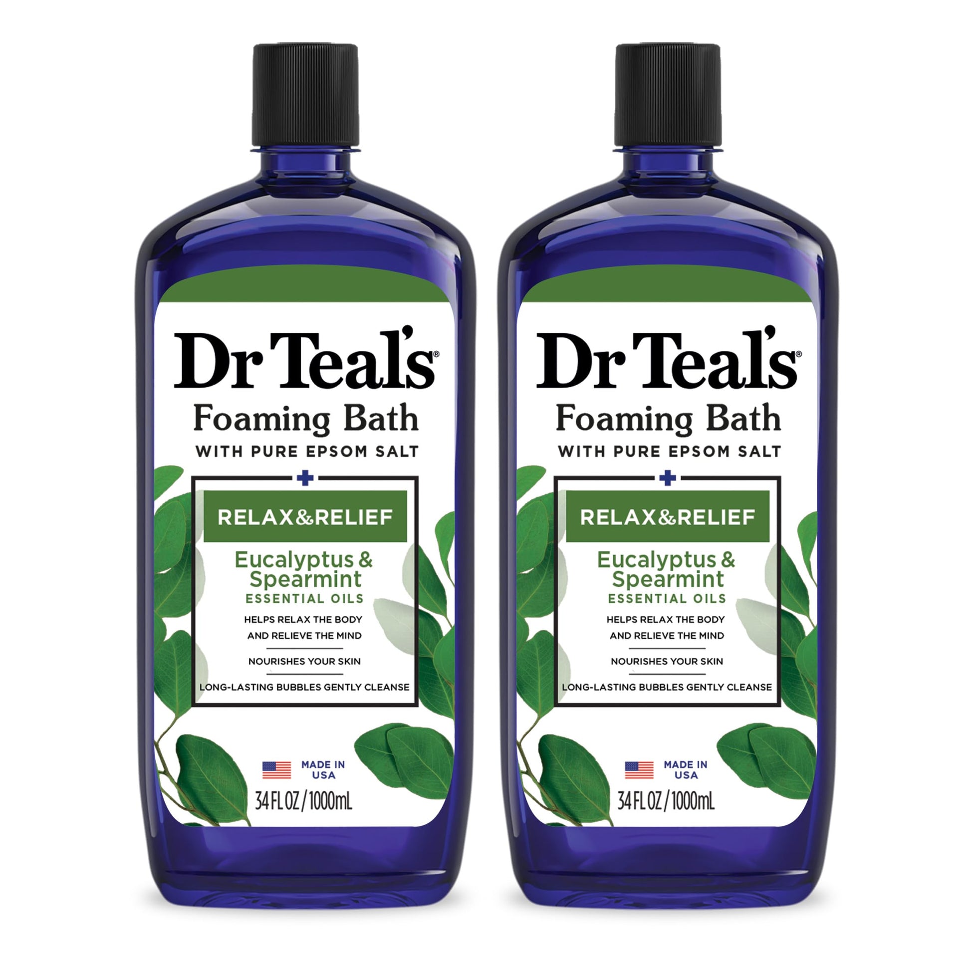 Dr Teal's Foaming Bath with Pure Epsom Salt, Relax & Relief with Eucalyptus & Spearmint Dr Teal'sAu supplements