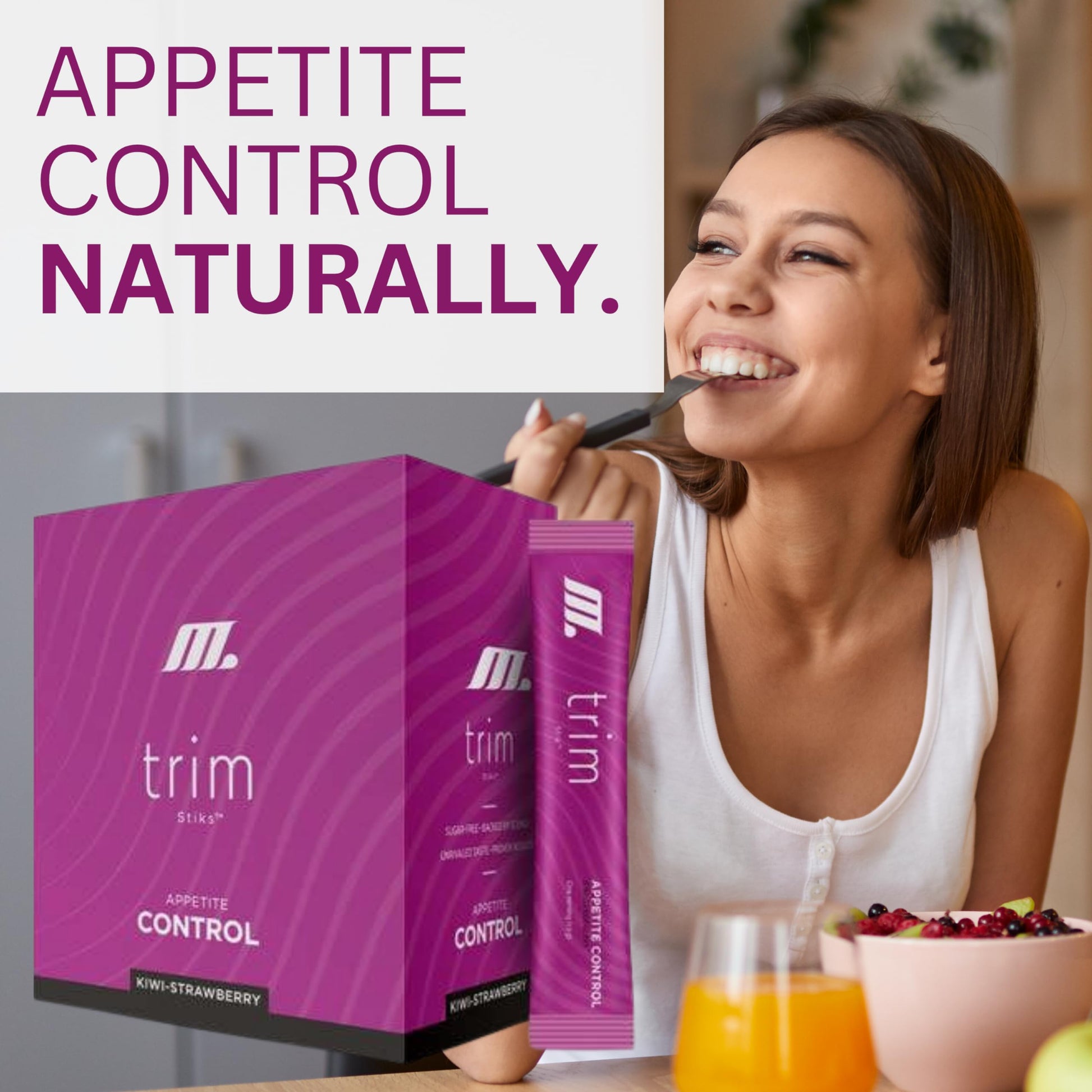 TRIM Stik, Appetite Control, Delicious Kiwi Strawberry beverage, low-calorie, 30 ct YoungevityAu supplements