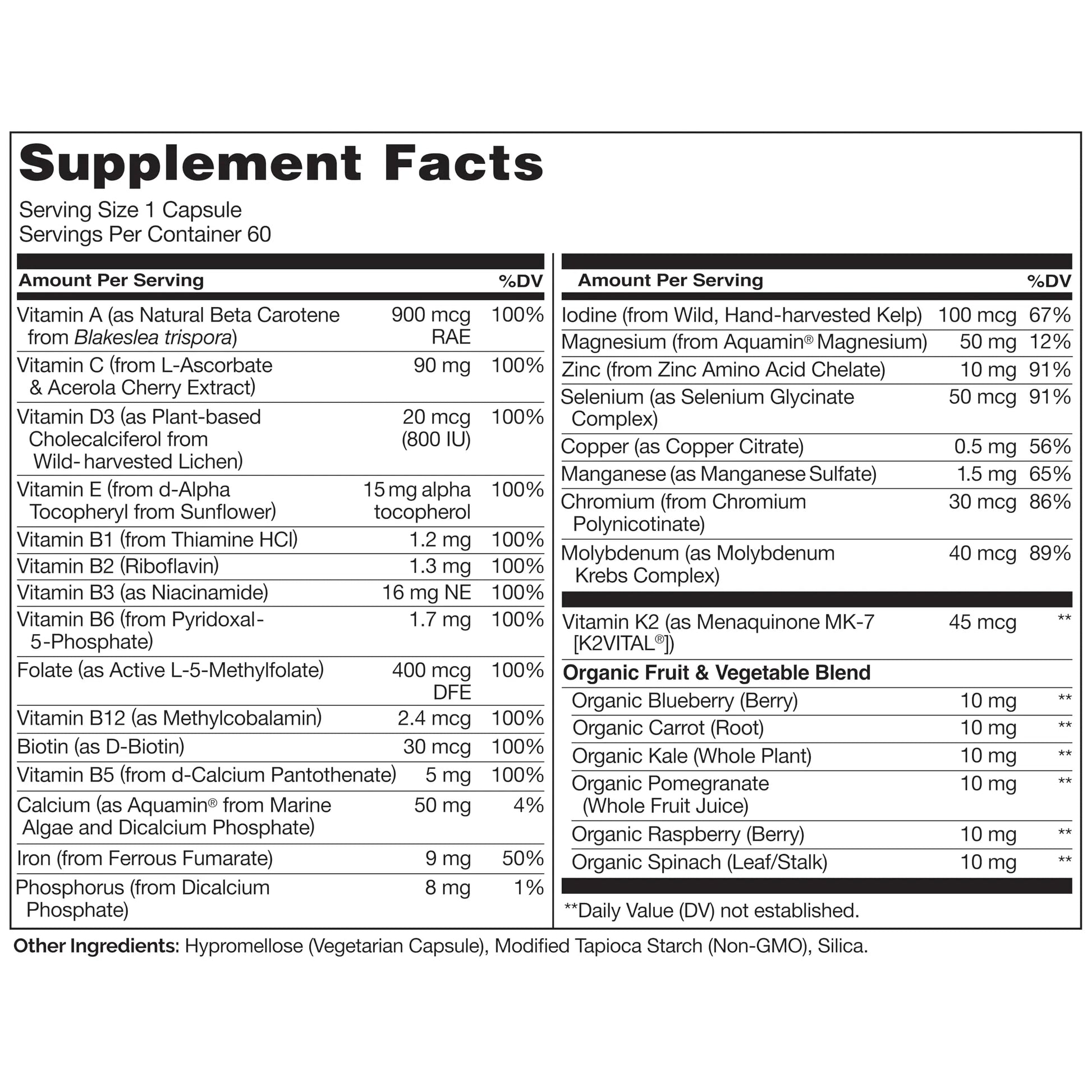 NATURELO Teen Multivitamin - Whole Food, 60 Capsules and One Daily Multivitamin for Women, 60 Capsules - 2 Month Supply Bundle NATURELOAu supplements