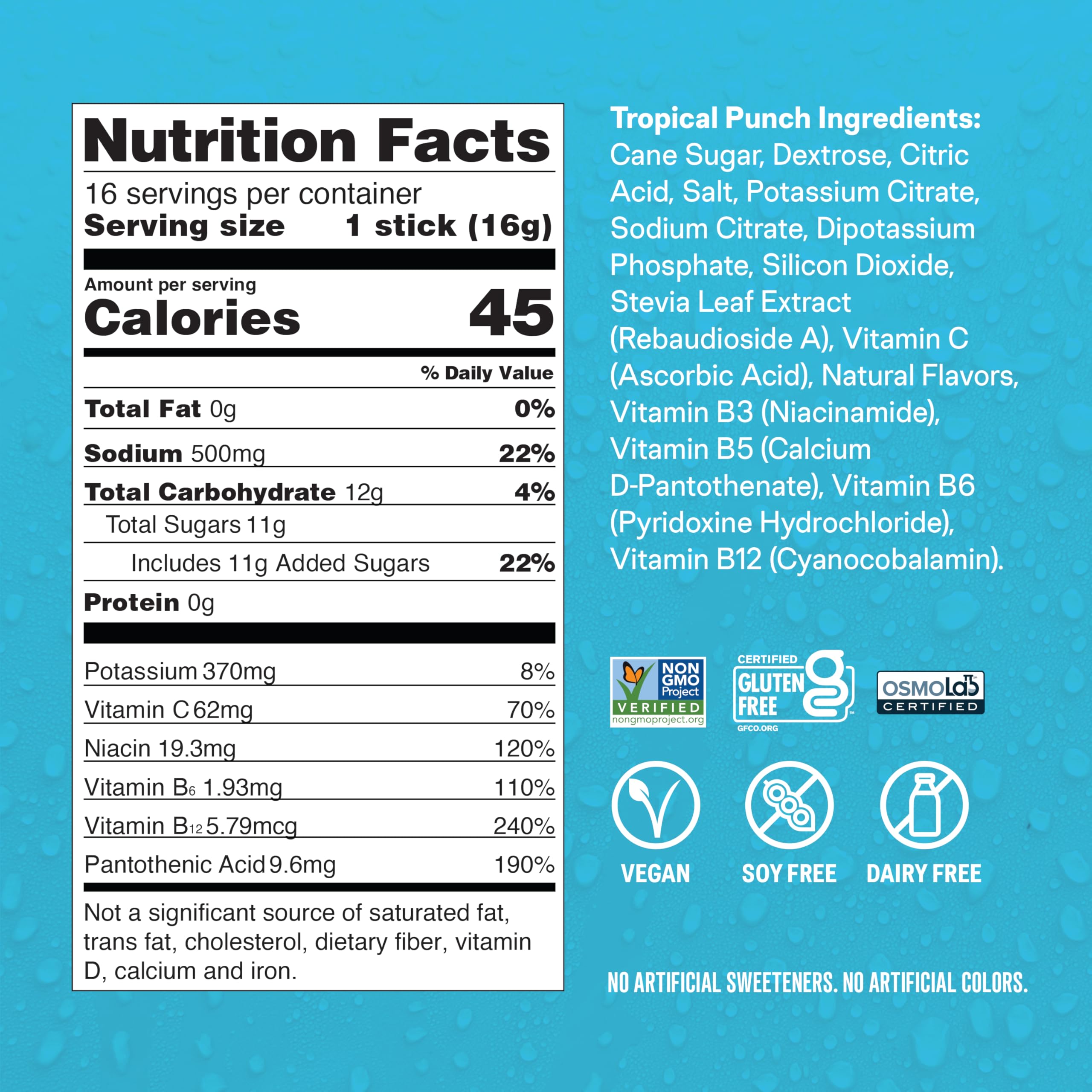 Liquid I.V.® Hydration Multiplier - Tropical Punch | Electrolyte Powder Drink Mix | 1 Pack (16 Servings) Liquid I.V.US supplements