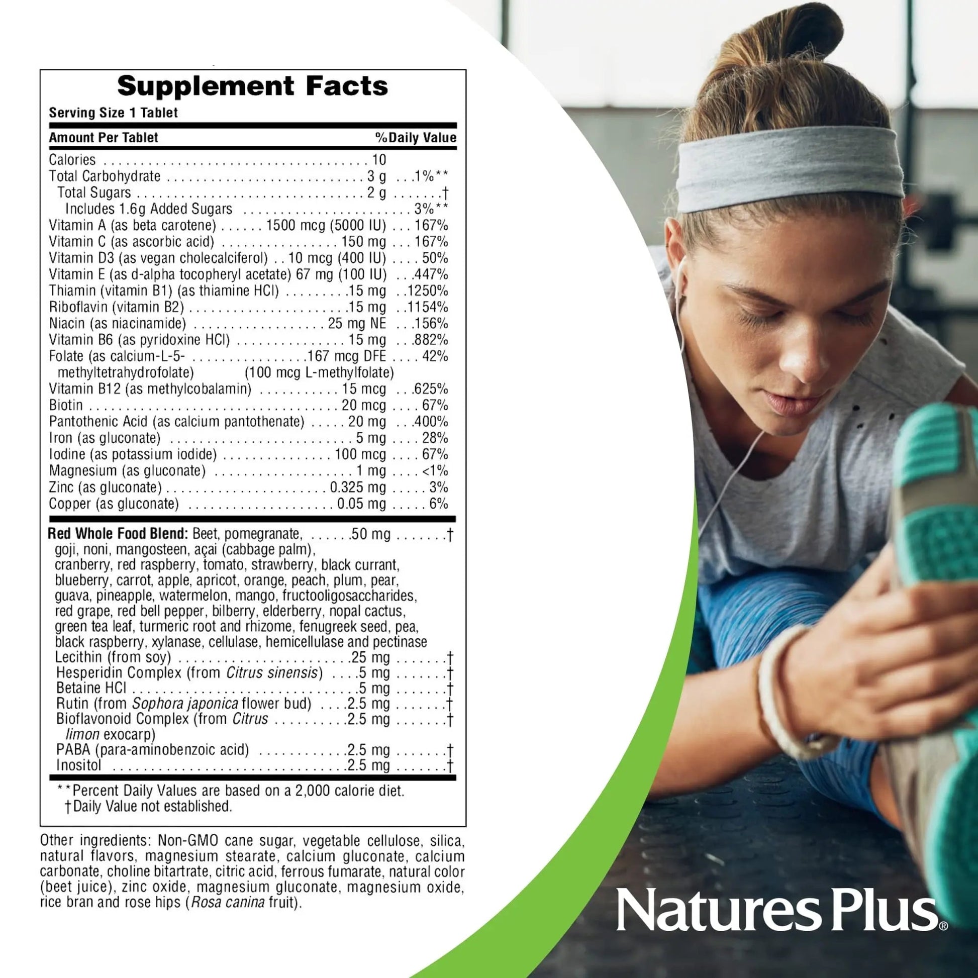 NaturesPlus Adult's Chewable - 60 Tablets, Exotic Red Berry Flavor - Multivitamin & Mineral - Vegetarian, Gluten Free - 60 Servings NaturesPlusAu supplements