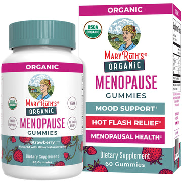 Organic Menopause Gummies by MaryRuth's | Menopause Supplements for Women | Mood Support | Hot Flash Relief | Maca Root | Black Cohosh | USDA Organic | Non-GMO | Vegan | 30 Servings MARYRUTH'SAu supplements